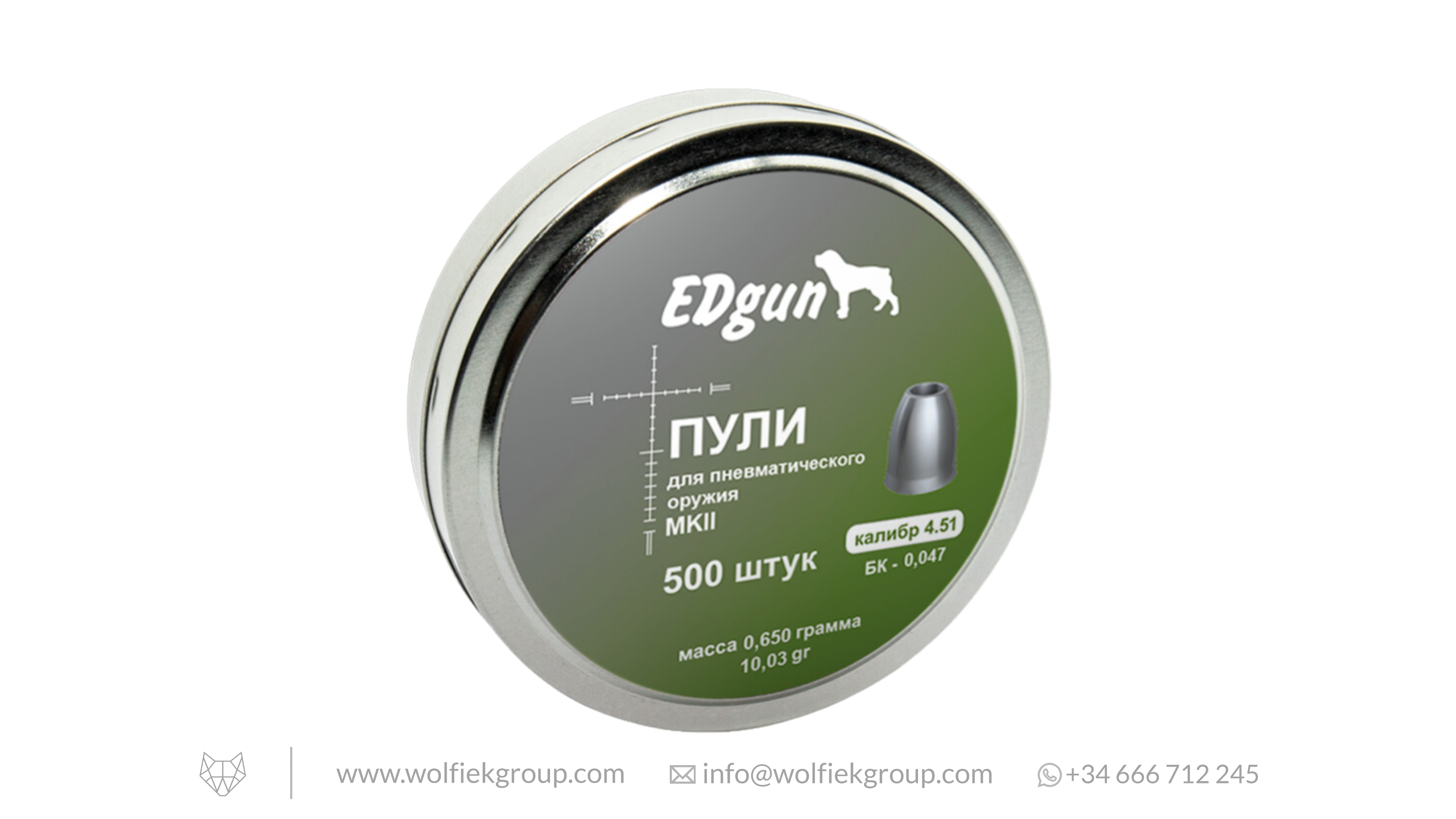 Slugs KnockOut EDgun · Cal .177 (4,5mm) · Peso 0,650g (10,03gr)