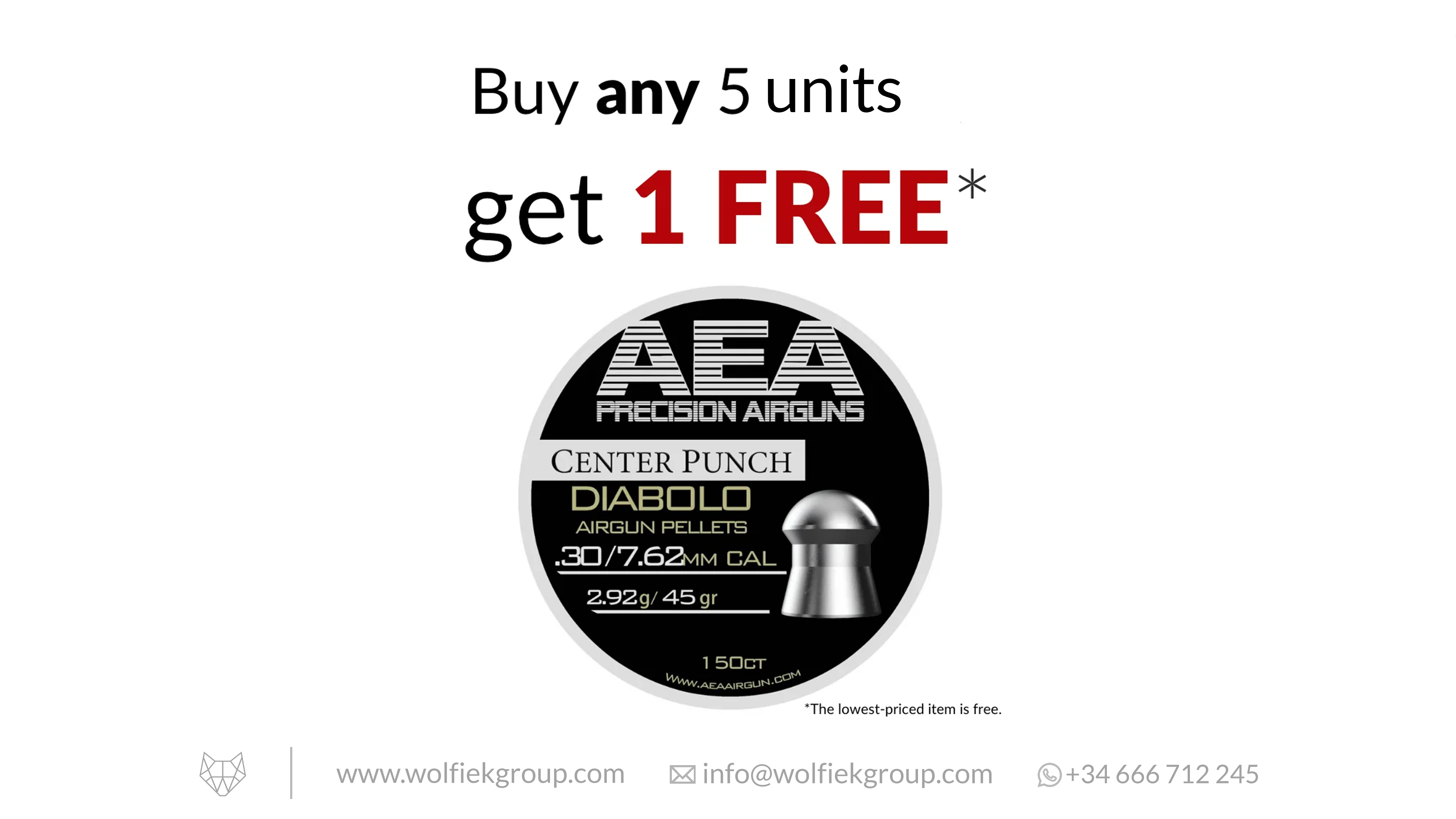 AEA Center Punch Diabolo Pellets - Cal .30 (7.62mm) | 2.92g (45gr)