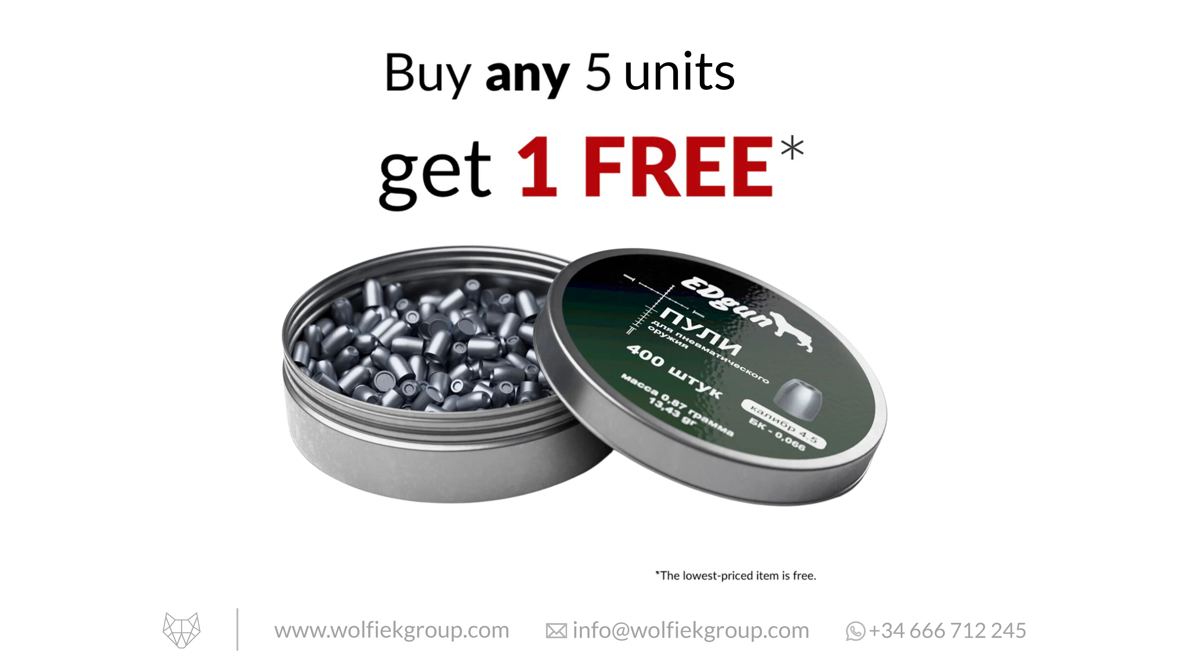 EDgun KnockOut Slugs Cal .177 (4,52mm) · Peso 0,87g (13,43gr)