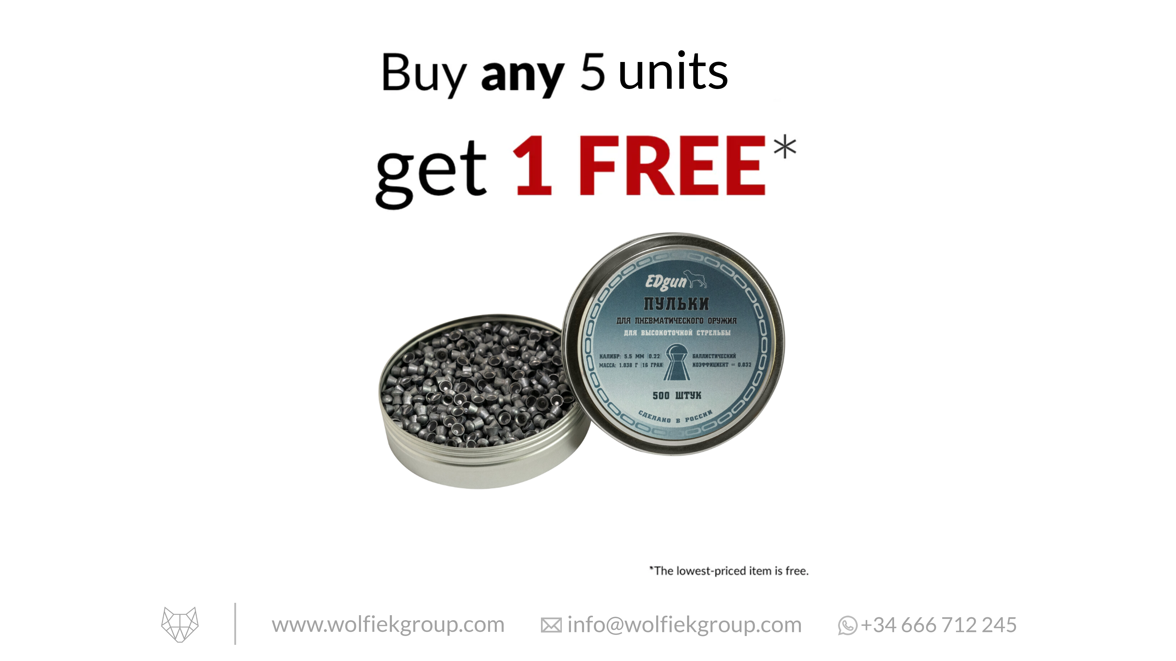 Balines EDgun Premium Exact · Caliber .22 (5,52 mm) · Weight 1,03g (15,89gr)