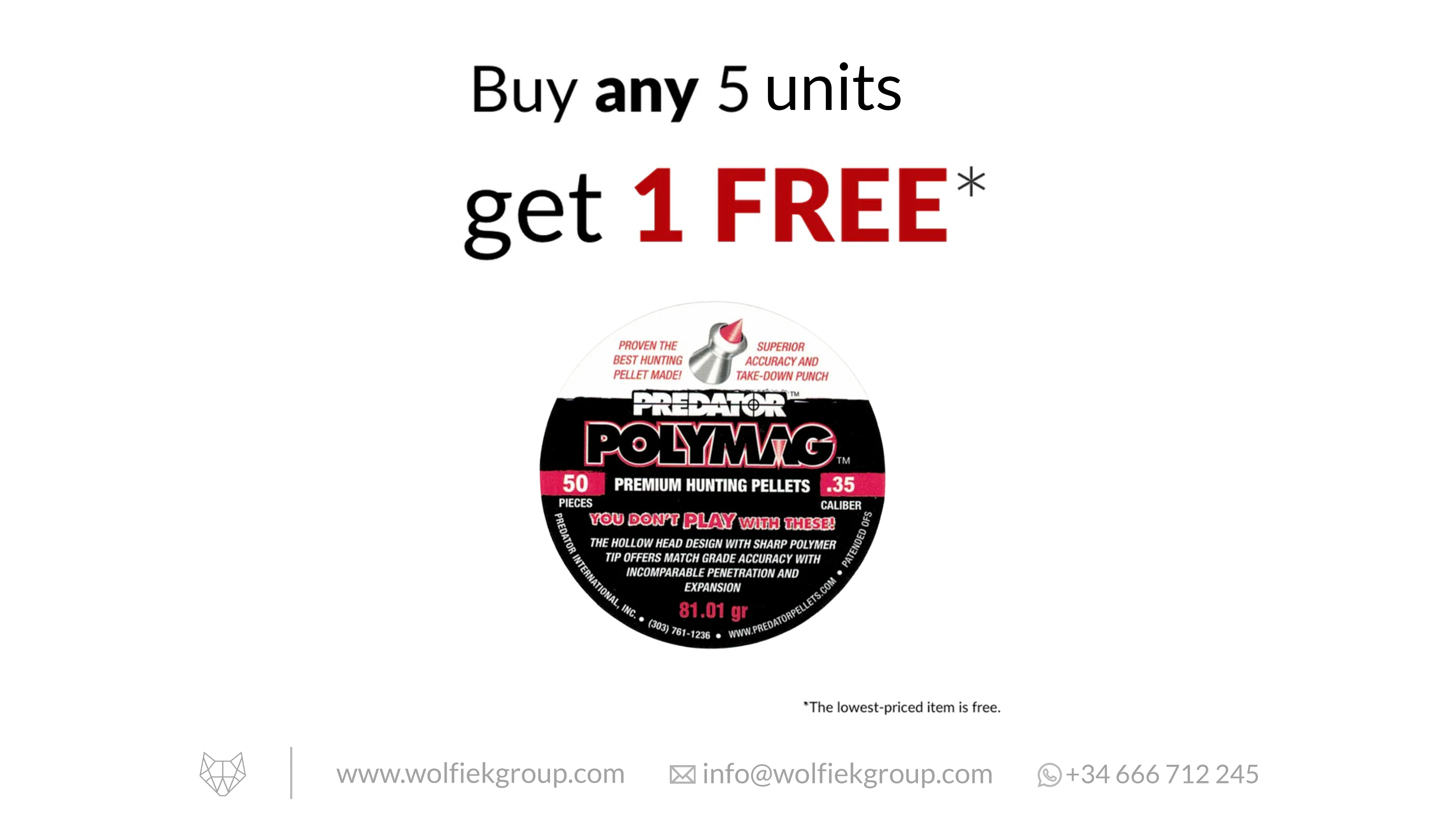 Balines Predator Polimag · Cal .35 (9mm) · Peso: 5.25g (81,01gr)