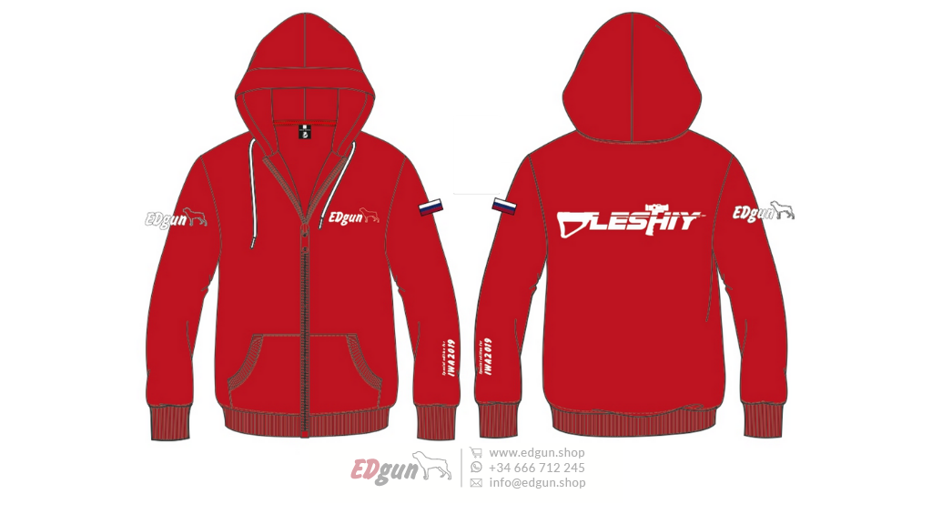 Image of the EDgun Leshiy Hooded Sweatshirt in red