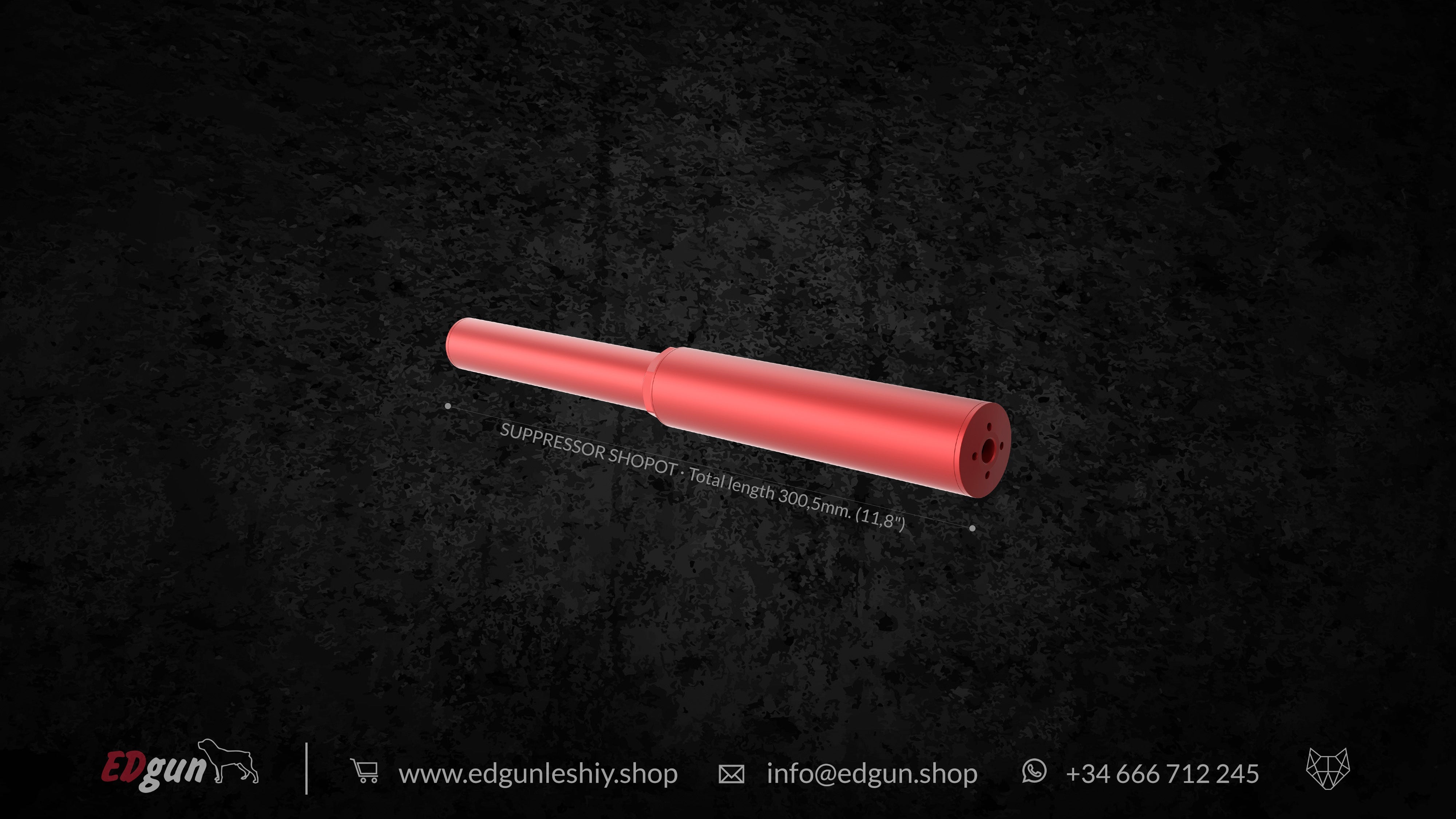 Suppressor Shopot in red