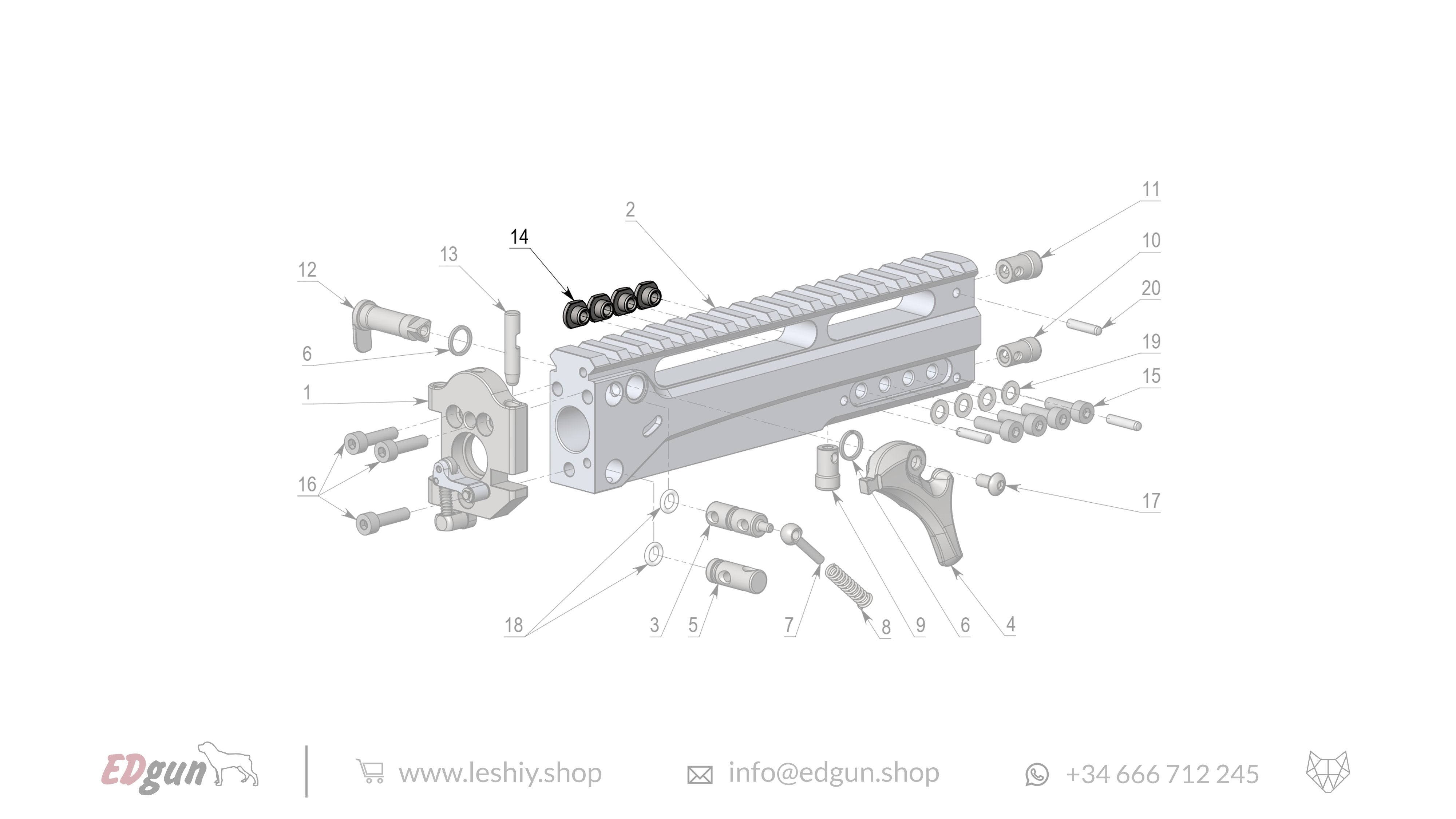 Leshiy 2 Spare Parts: Receiver LSA241000 Diagram