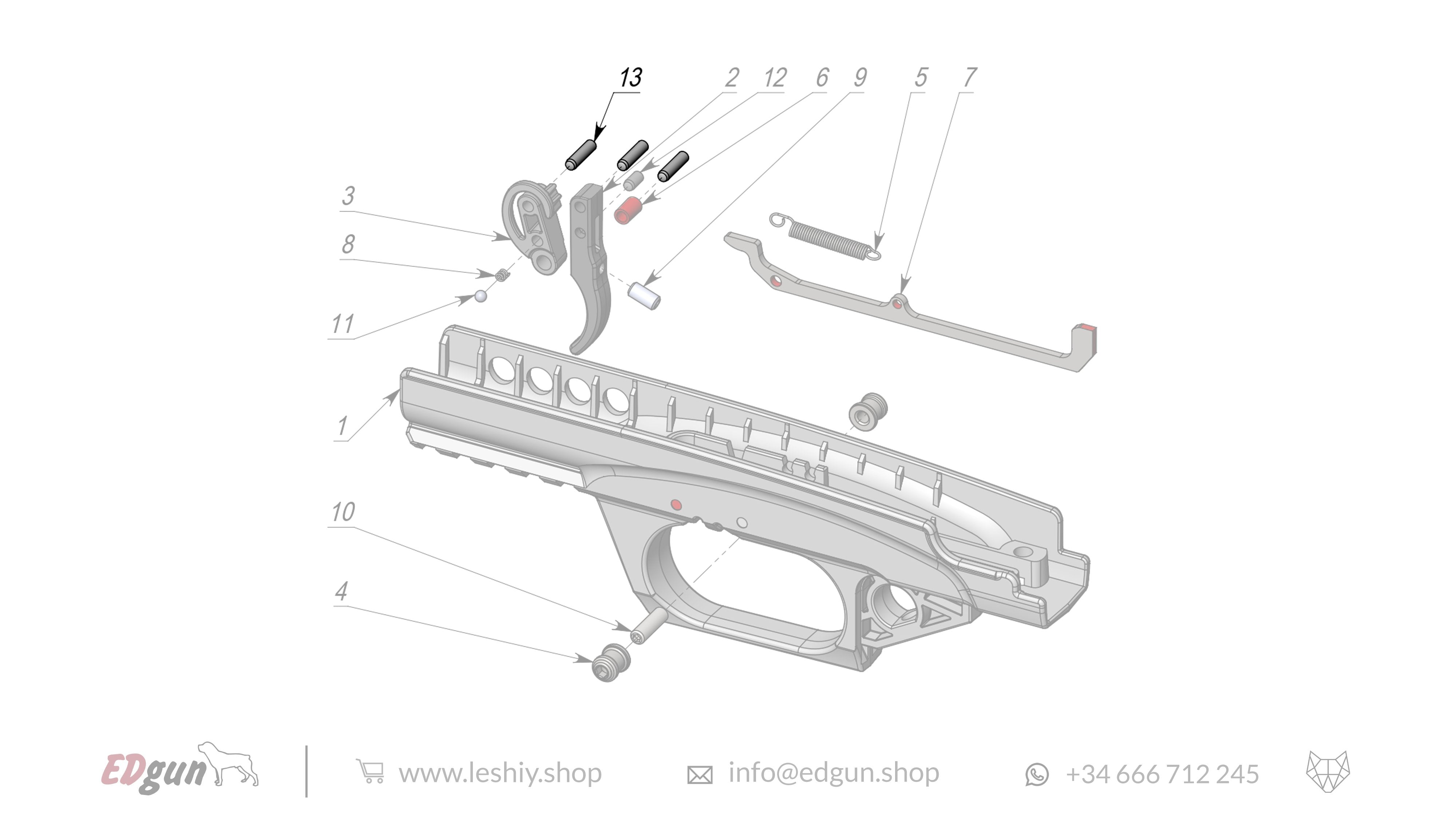 Leshiy 2 Firing Mechanism LSA238000 diagram