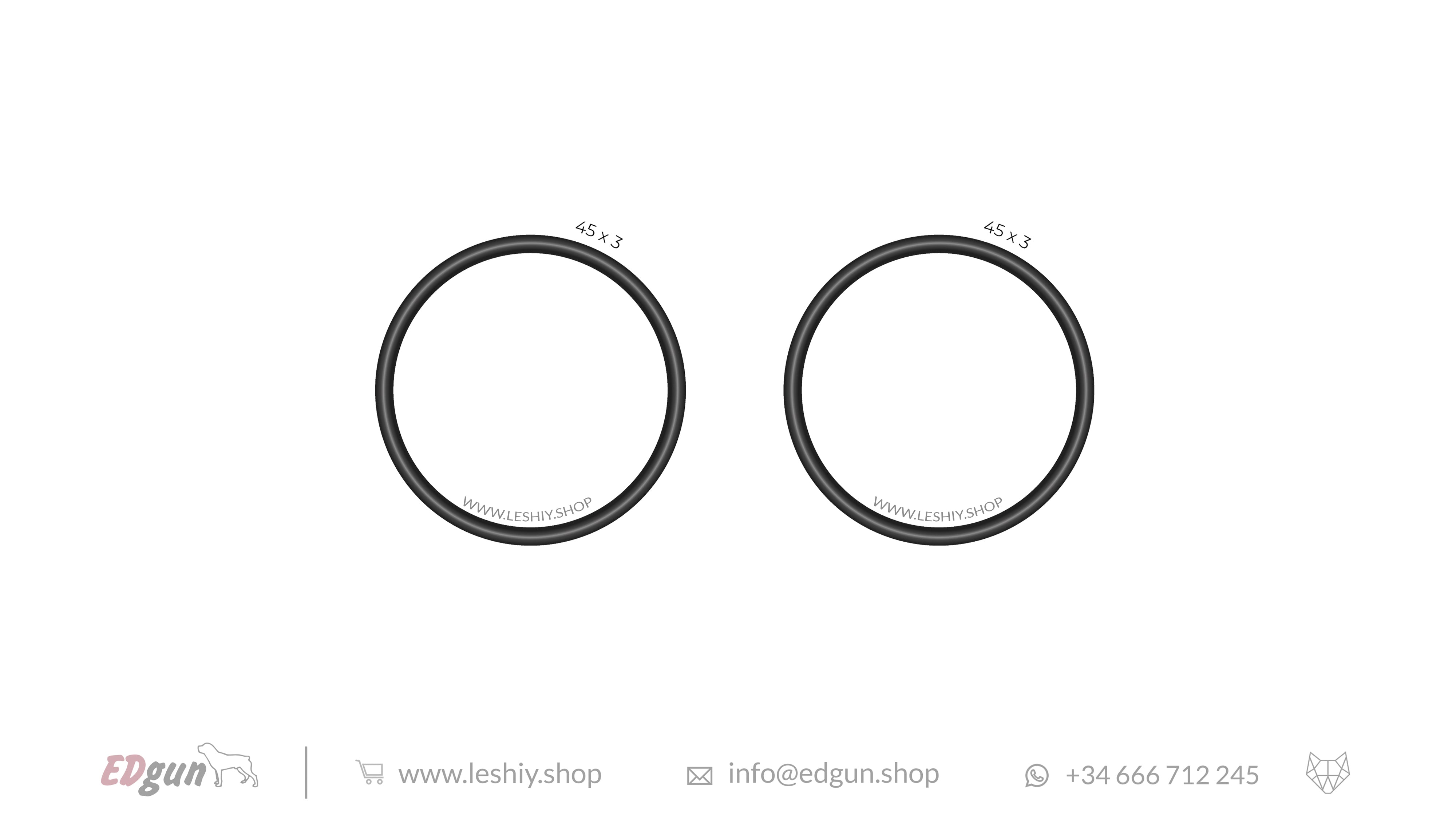 2 spare o-rings 45x3