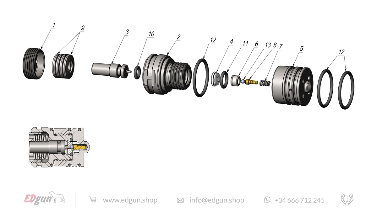 Air Regulator Spare Parts for Fenix & F7