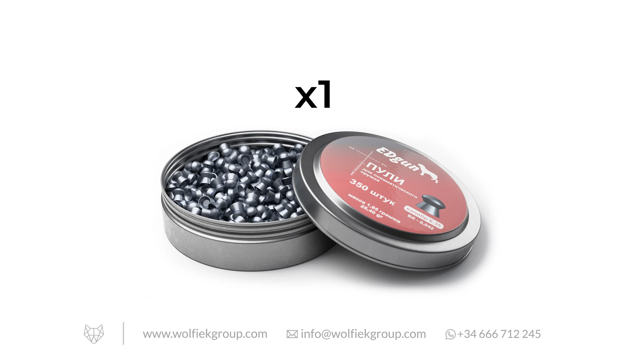 Balines EDgun Premium · Cal .25 (6,35mm) · Peso 1,65g (25,40gr)
