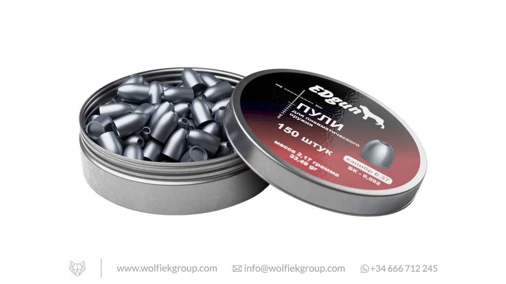 EDgun KnockOut Airgun Slugs - Cal .251 (6.37mm) | 2.17g (33.49gr)