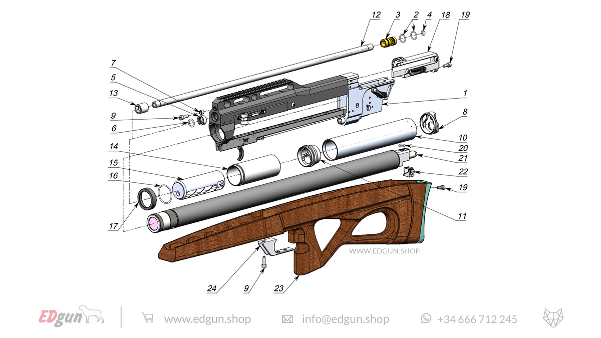 Edgun R5M long spare parts