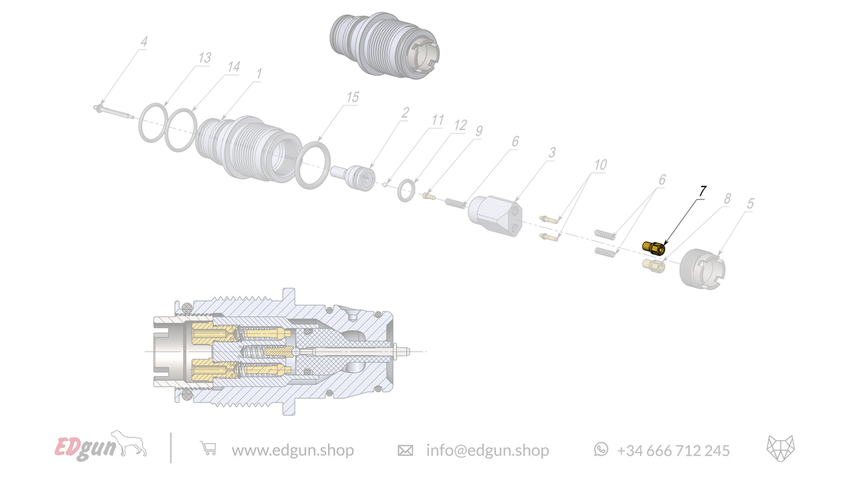 Rear Plug Spare Parts for Fenix & F7