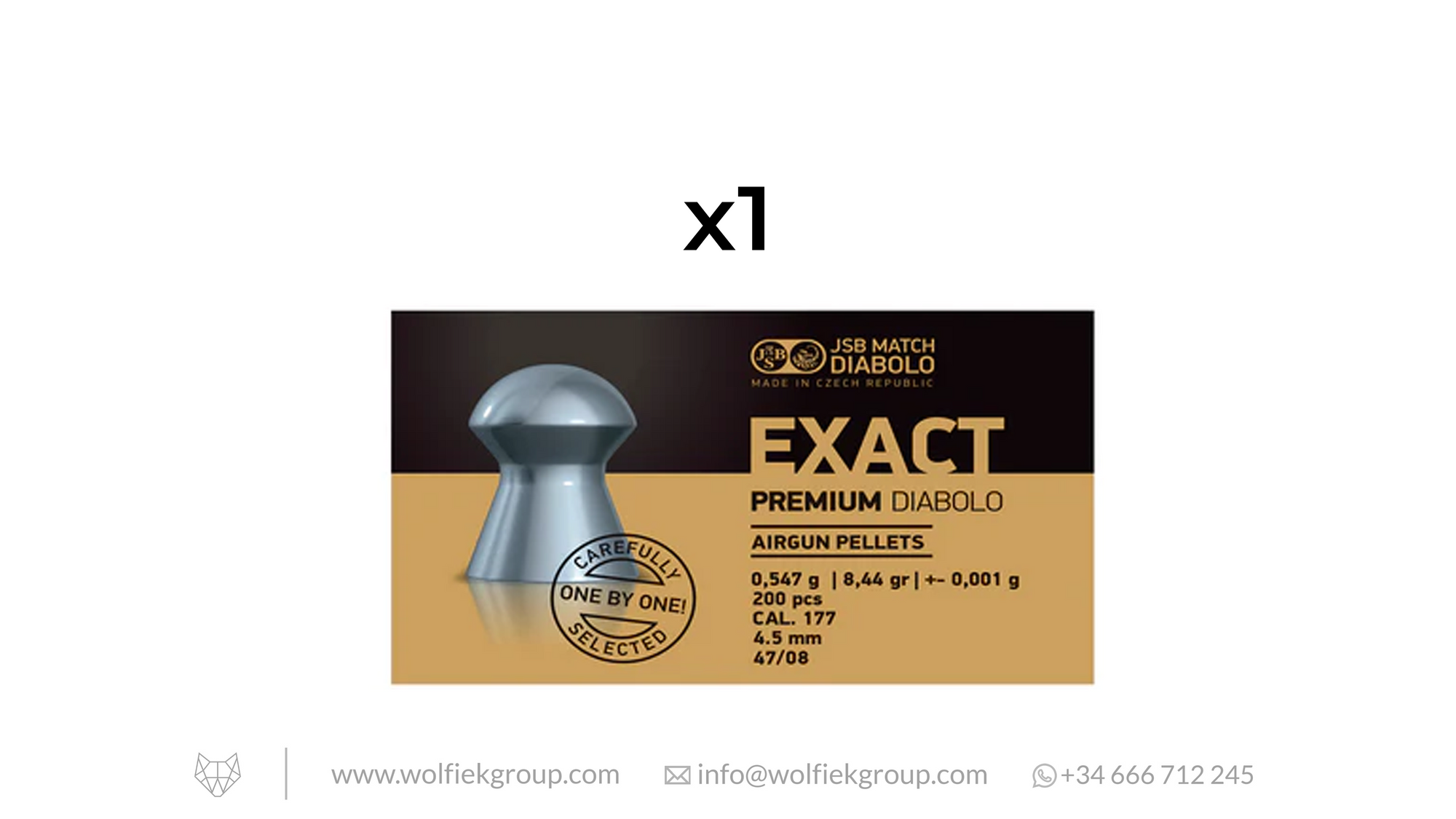 Balines JSB Exact Premium · Cal .177 (4.5mm) · Weight: 0.55g (8.44gr)