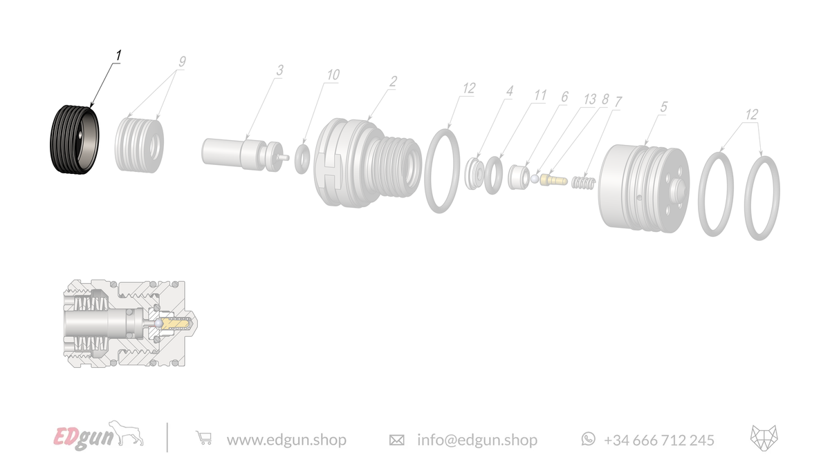 Air Regulator Spare Parts for Fenix & F7