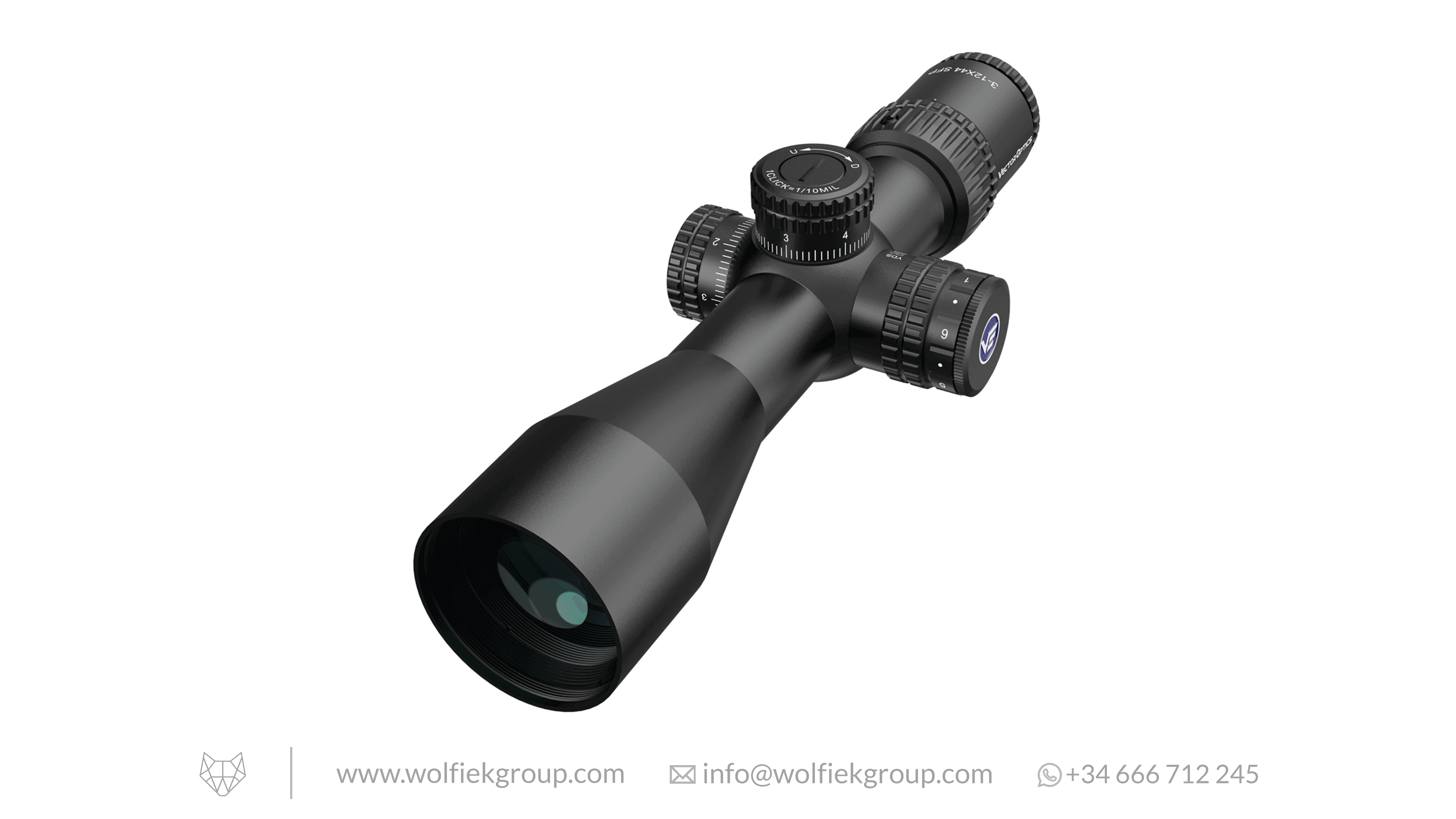 Vector Optics Veyron Compact Riflescope - 3-12x44IR SFP