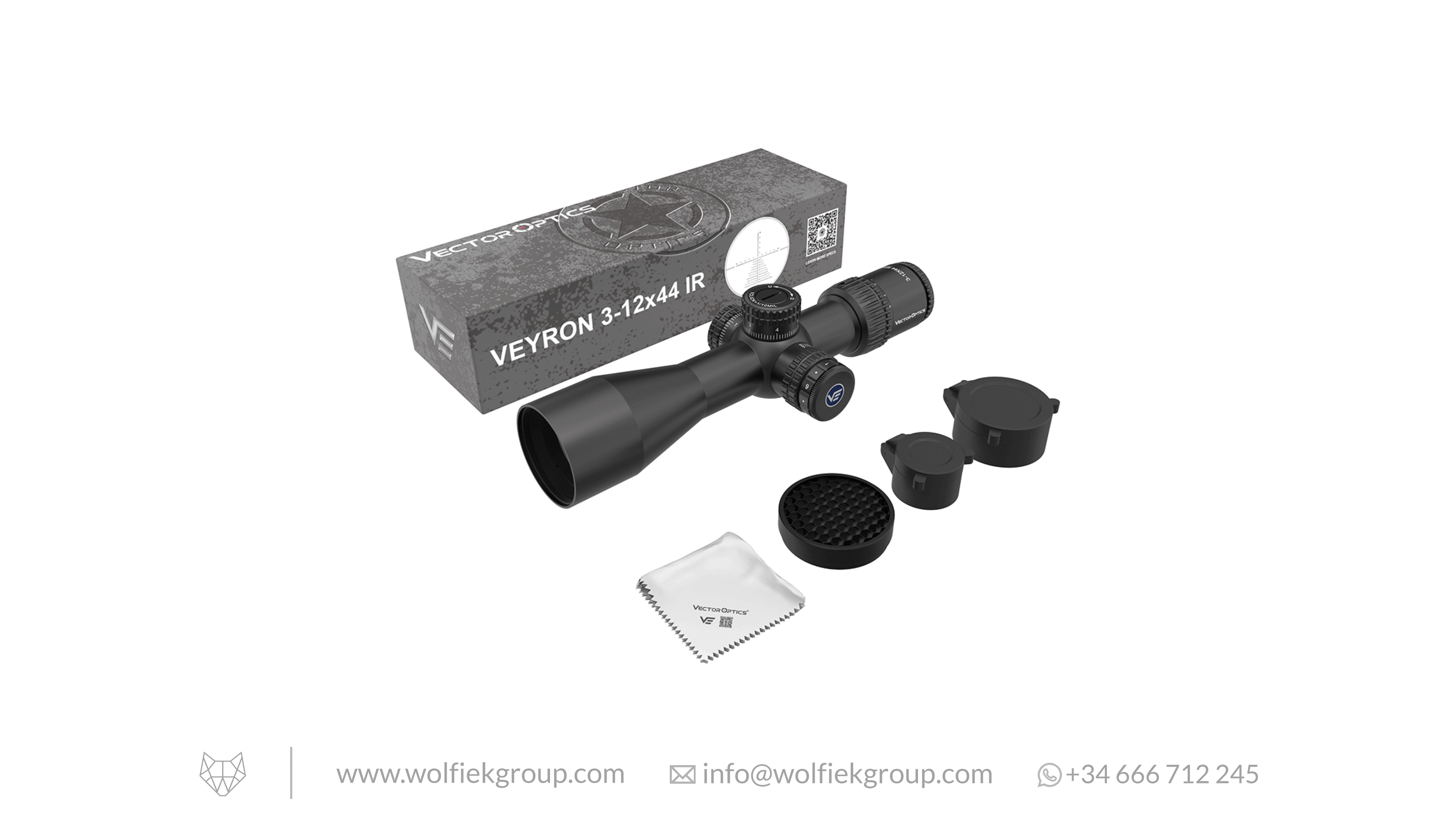 Vector Optics Veyron Compact Riflescope - 3-12x44IR SFP