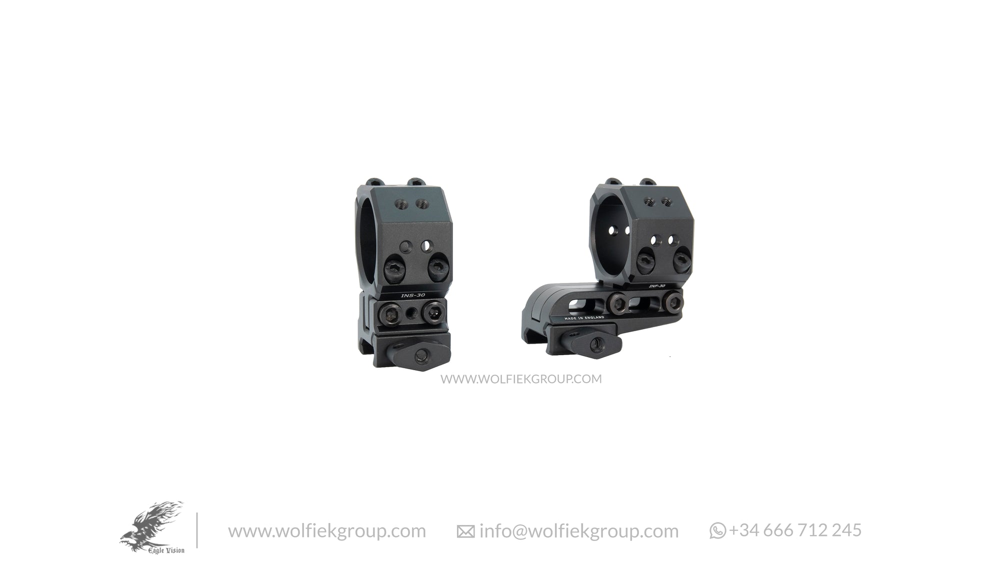 Eagle Vision · Picatinny Infinity Elevation Monturas de mira AJUSTABLES de 30 mm (INS/IPS/Adelante)