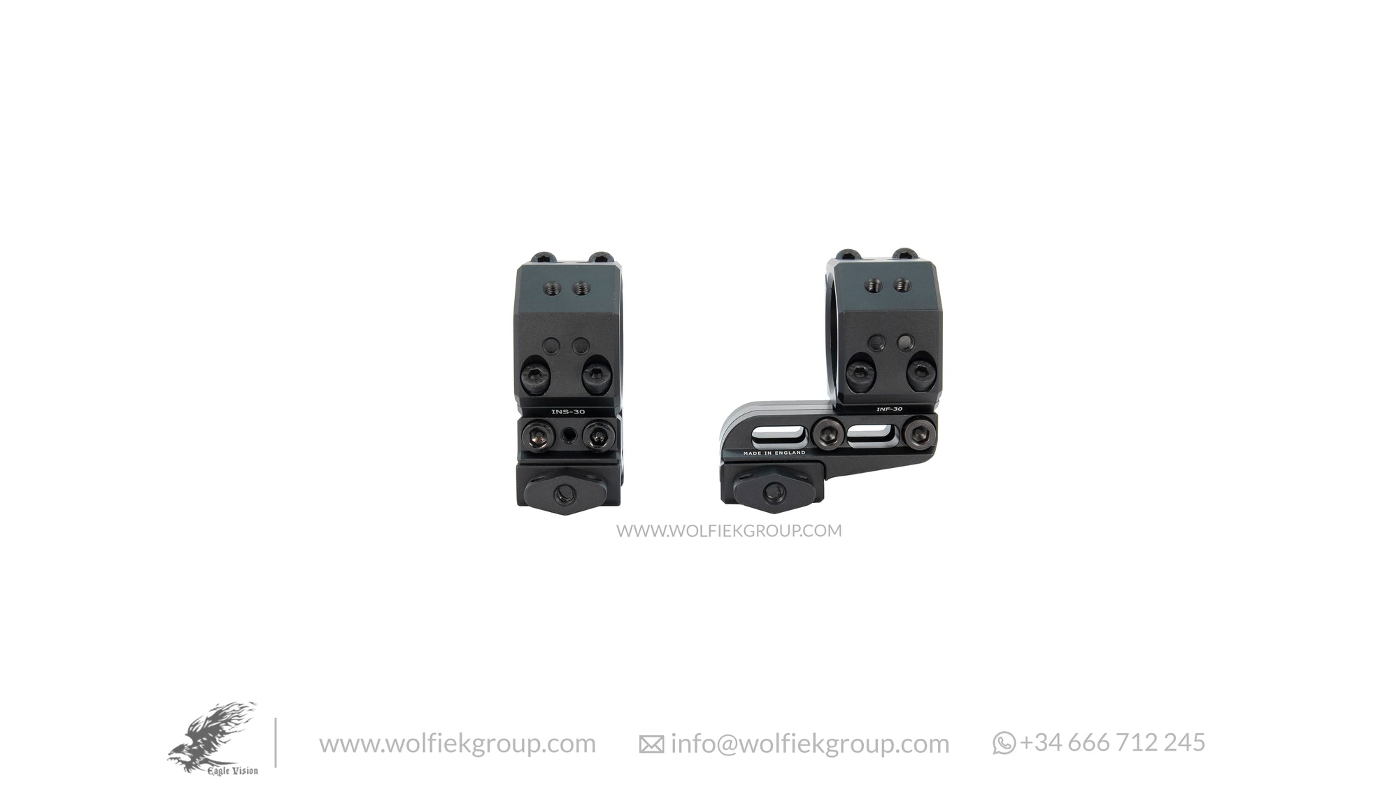 Eagle Vision · Picatinny Infinity Elevation Monturas de mira AJUSTABLES de 30 mm (INS/IPS/Adelante)