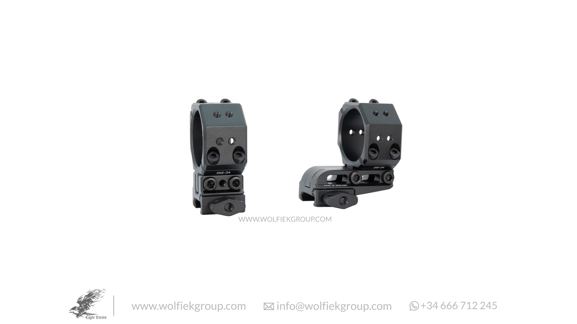 Eagle Vision · Picatinny Infinity Elevation ADJUSTABLE Scope Mounts 34mm (INS/Forward)