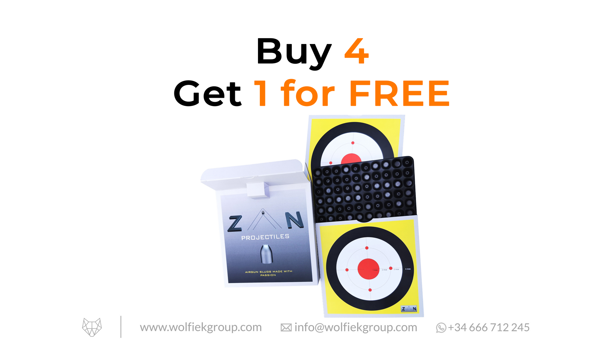 Zan Projectiles cal .250 buy 4 get 1 for free