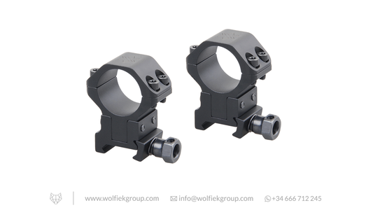 Two adjustable scope mounts in black 