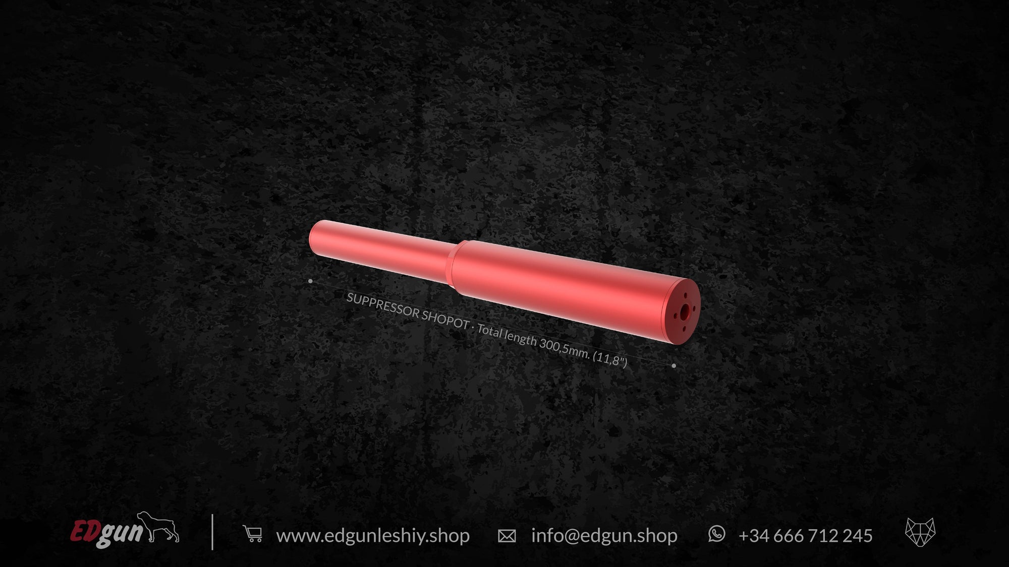 Suppressor Shopot in red