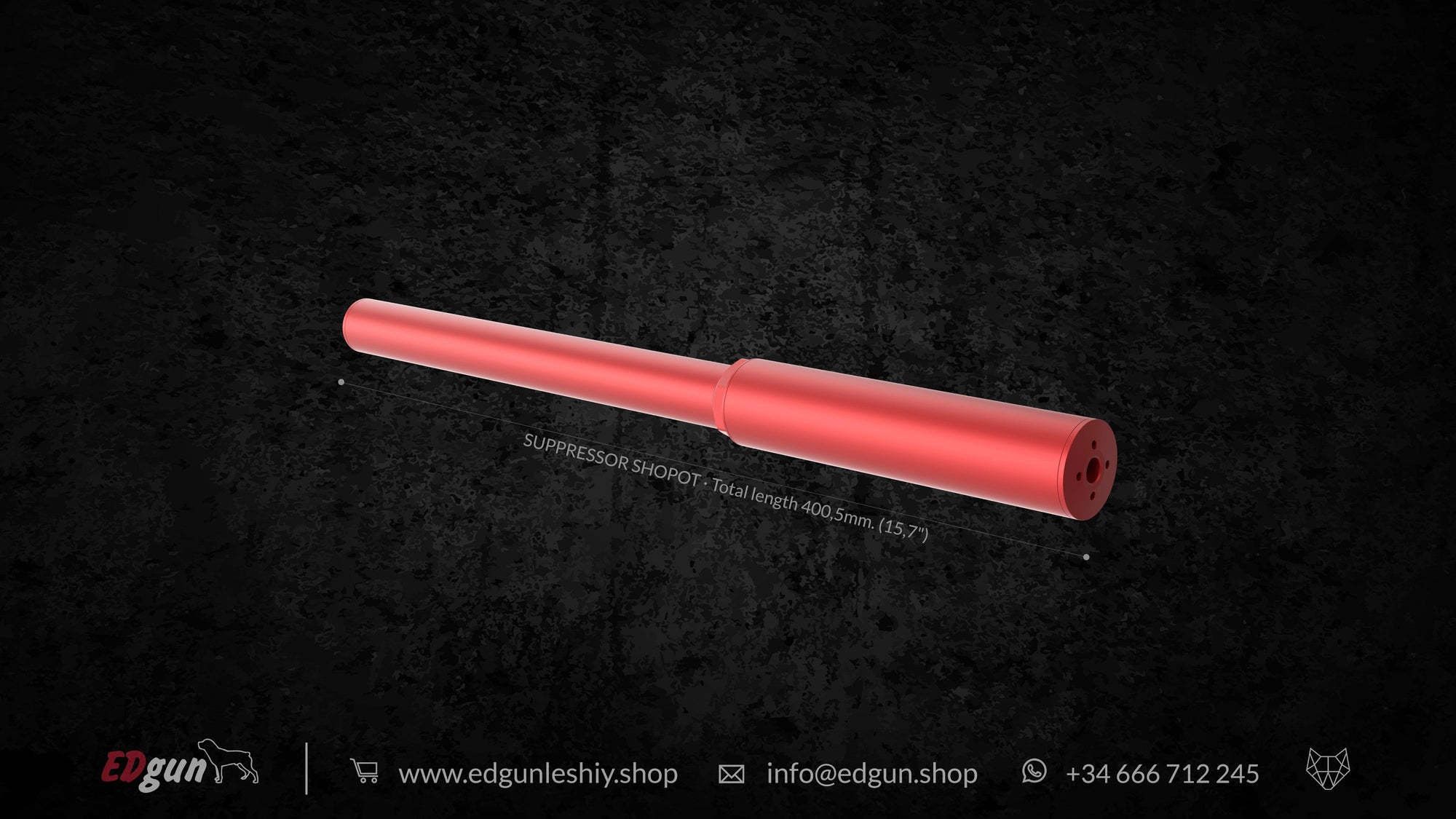 Suppressor Shopot in red