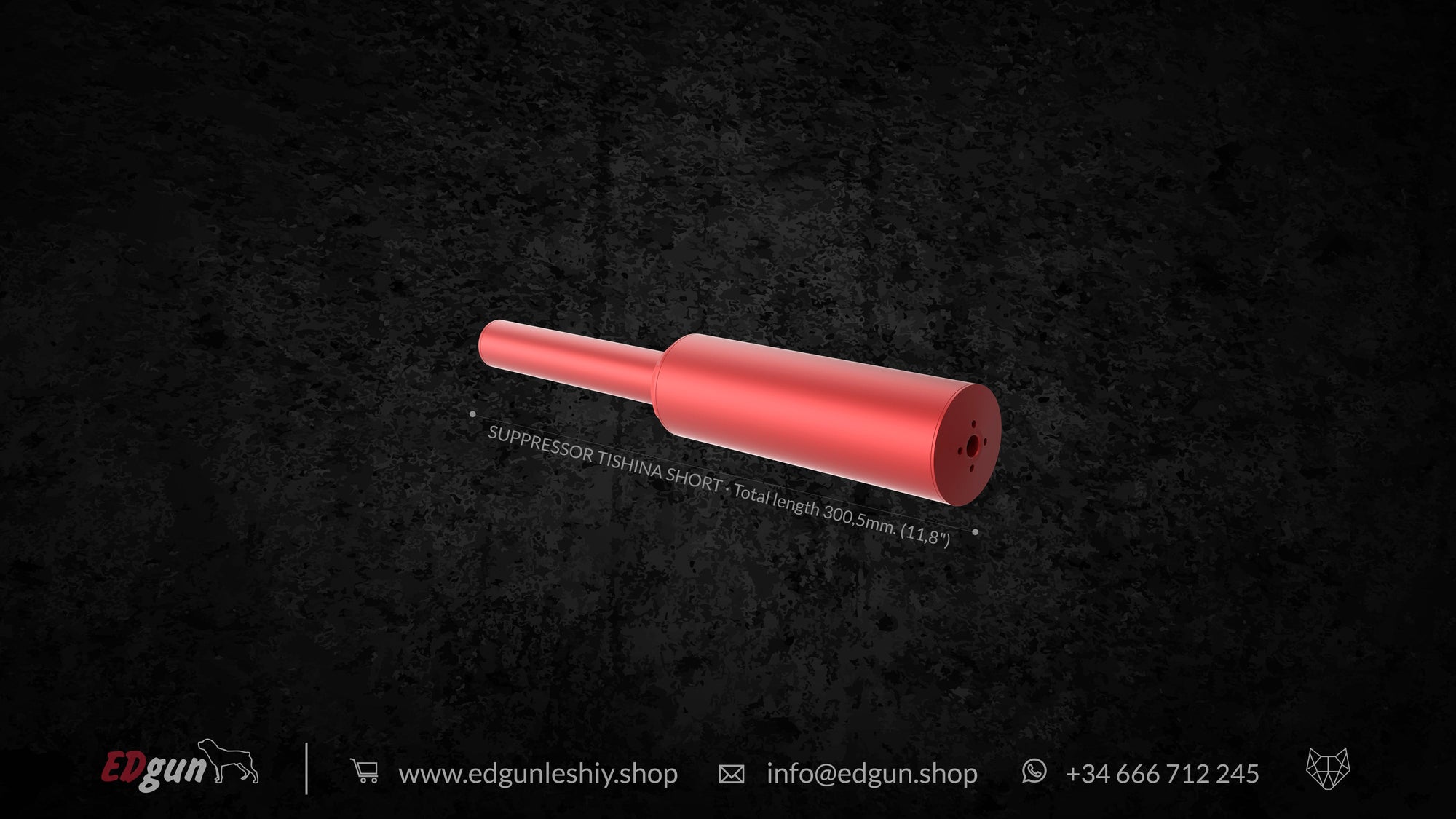 Suppressor Tishina 150 in red