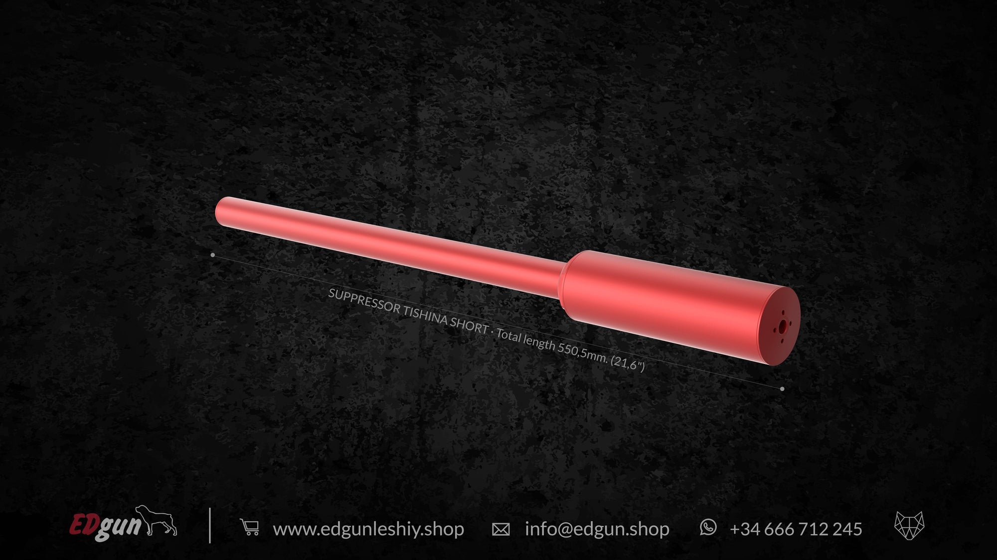 Suppressor Tishina 150 in red