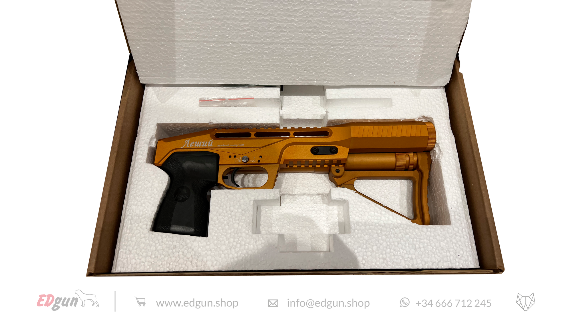 Edgun Leshiy Special Edition in orange with black grip