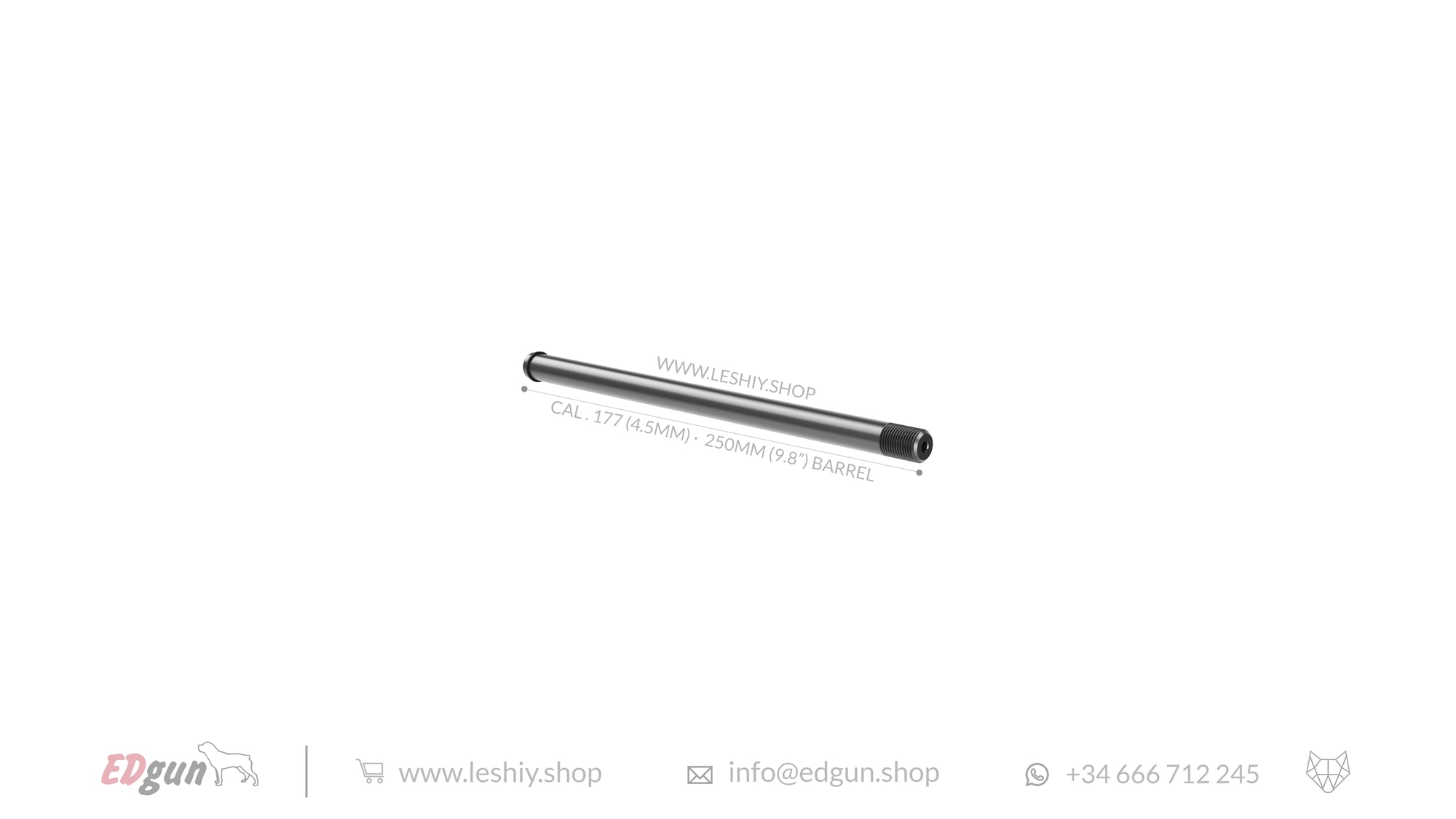 Barrel cal. 177 (4.5mm) - 250mm (9.8") Alfa Precision for Leshiy 2