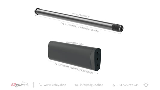 Leshiy 2 kit 250mm (9.85¨) Alfa Precision barrel and compact suppressor