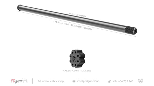 Leshiy 2 Lothar Walther kit 350mm (13.75¨)  barrel and magazine