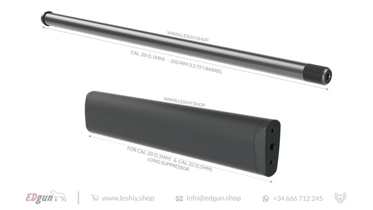 Leshiy 2 Lothar Walther kit 350mm (13.75¨)  barrel and long suppressor