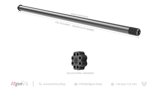 Leshiy 2 Lothar Walther kit 350mm (13.75¨)  barrel and magazine