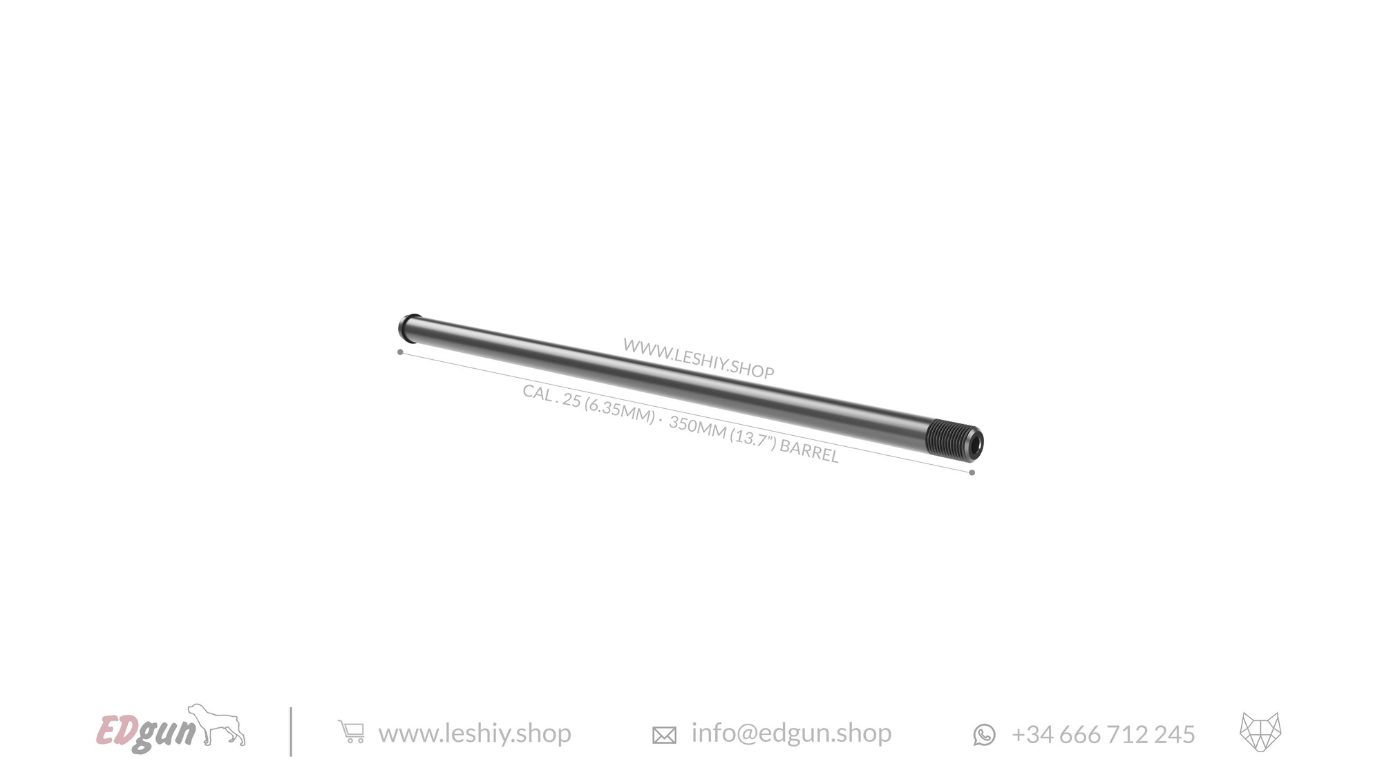 Barrels Lothar Walther cal. 25 (6.35mm) - 350mm (13.7¨) for Leshiy 2