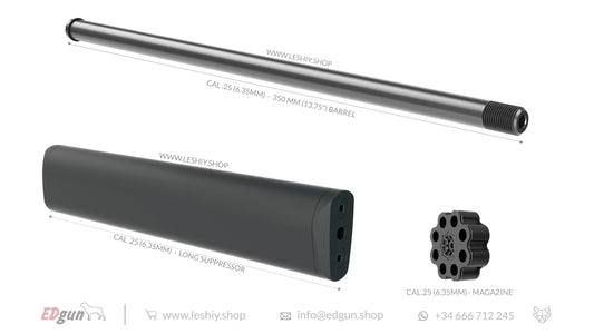 Leshiy 2 Lothar Walther kit 350mm (13.75¨)  barrel and long suppressor