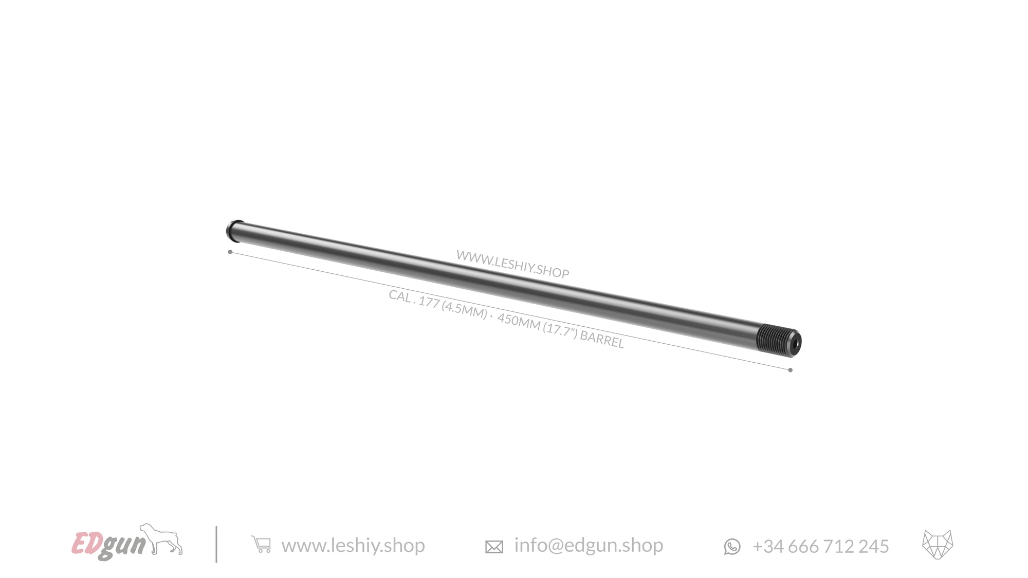 Barrel cal. 177 (4.5mm) - 450mm (17.7") Alfa Precision for Leshiy 2