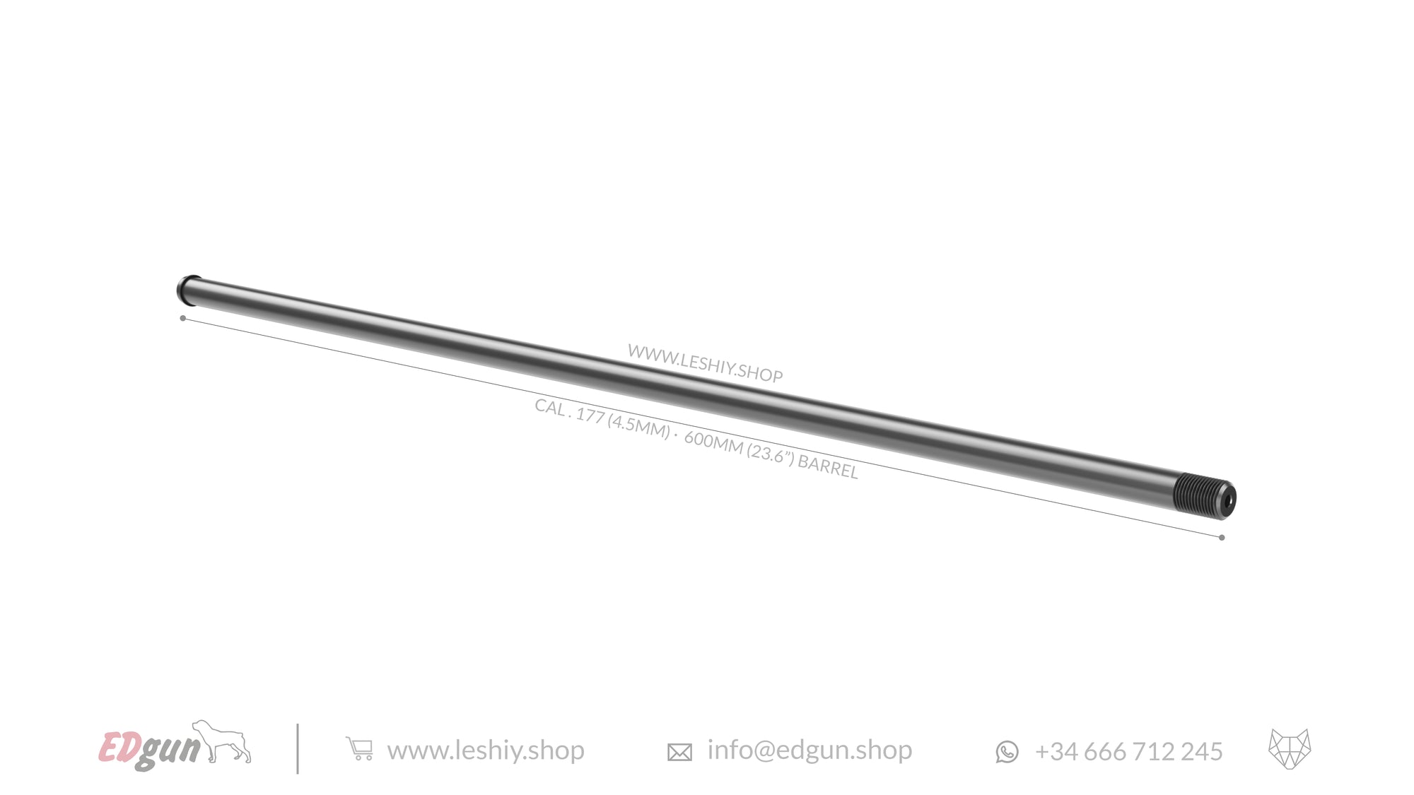 Barrel cal. 177 (4.5mm) - 600mm (23.6") Alfa Precision for Leshiy 2