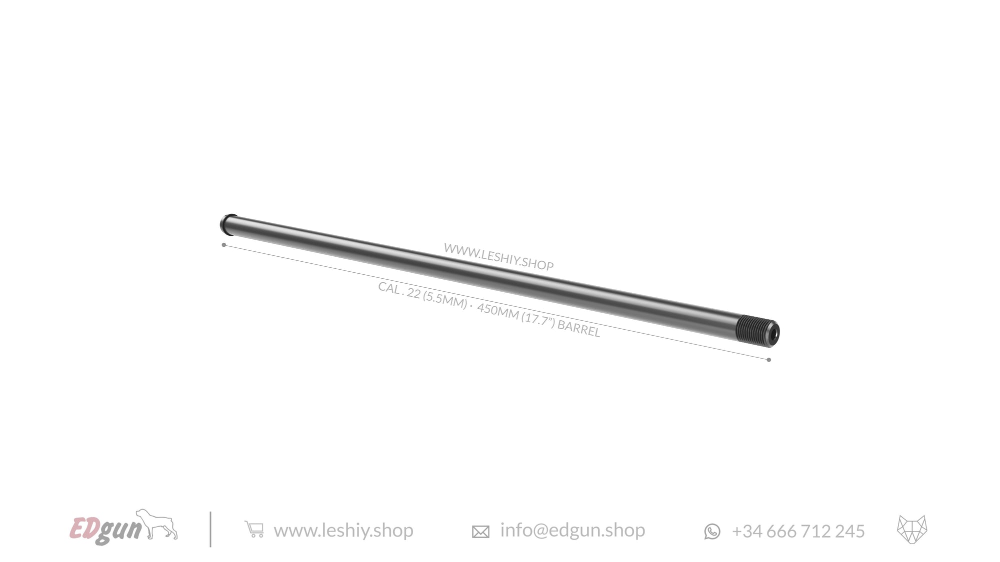 Barrels Lothar Walther cal. 22 (5.5mm) - 450mm (17.7¨) for Leshiy 2