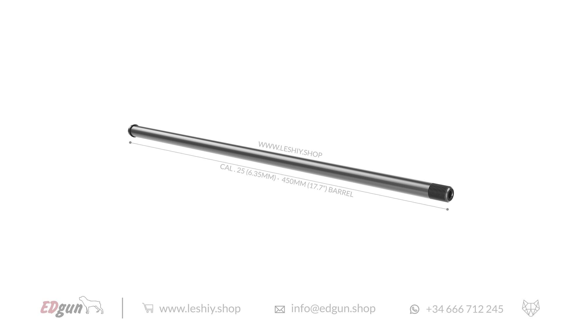 Barrel cal. 25(6.355mm) - 450mm (17.7") Alfa Precision for Leshiy 2