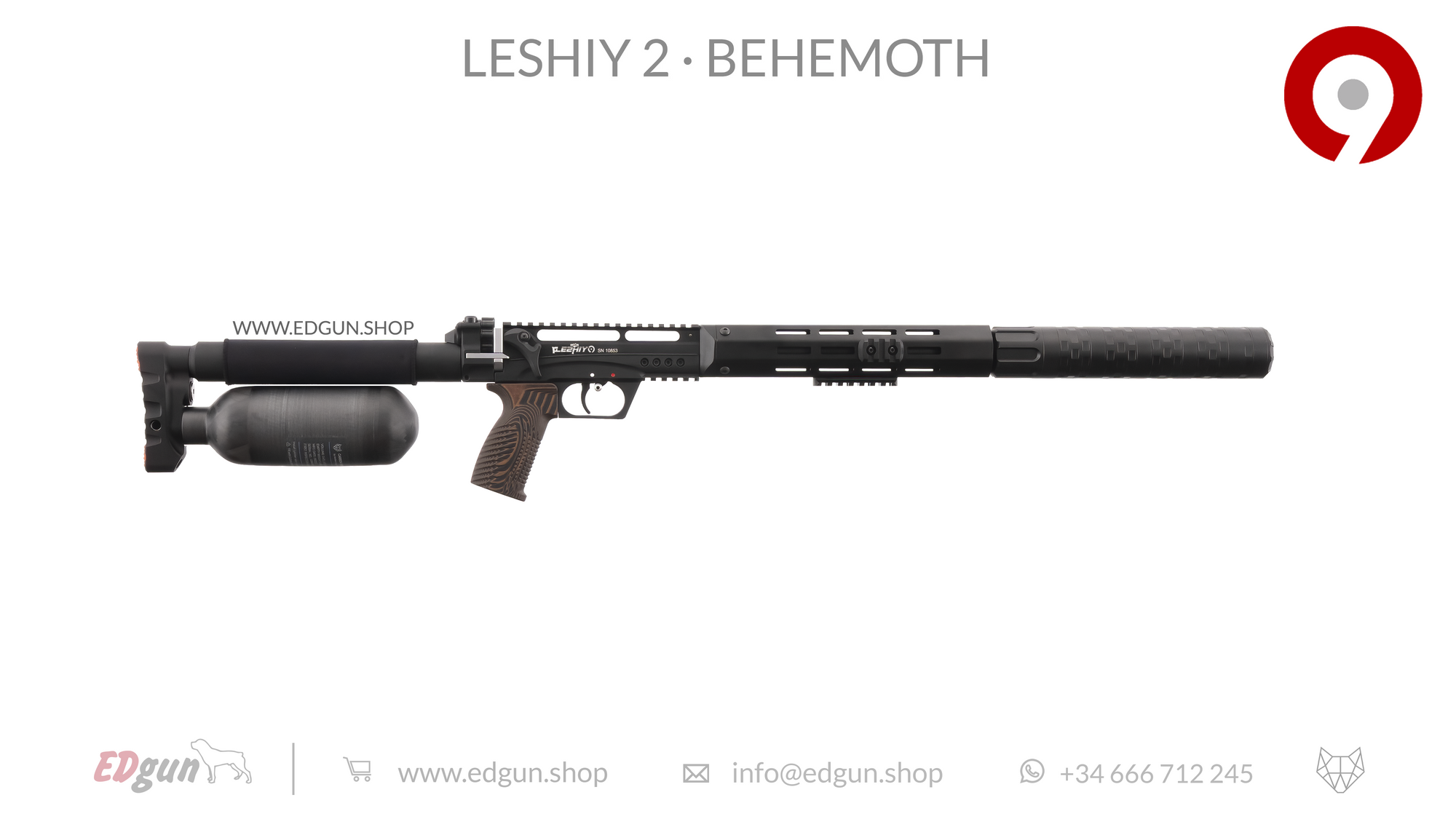 Leshiy 2 Behemoth personalizada con botella de fibra de carbono de 470cc
