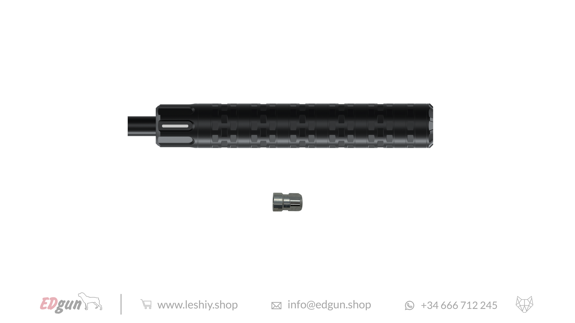 QD Silencer Tri-Lug for Behemoth side view