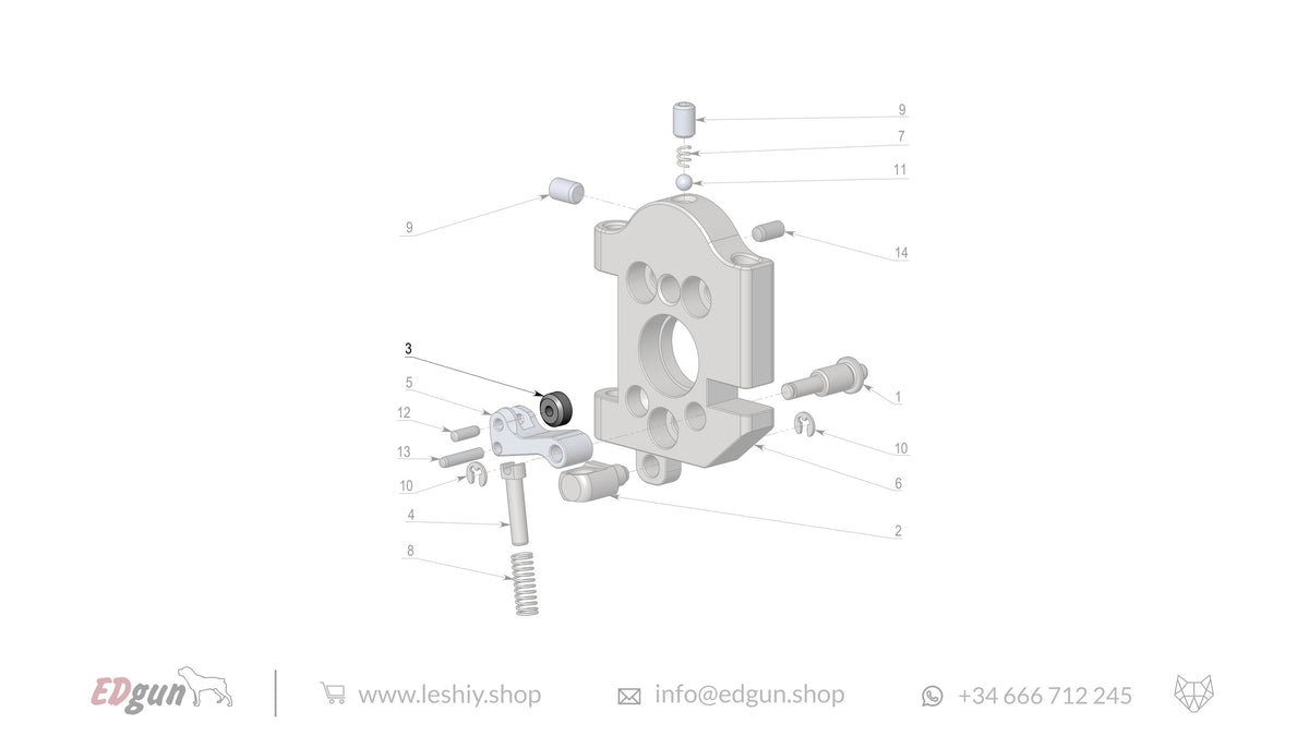 Metal roller for Leshiy 2 diagram