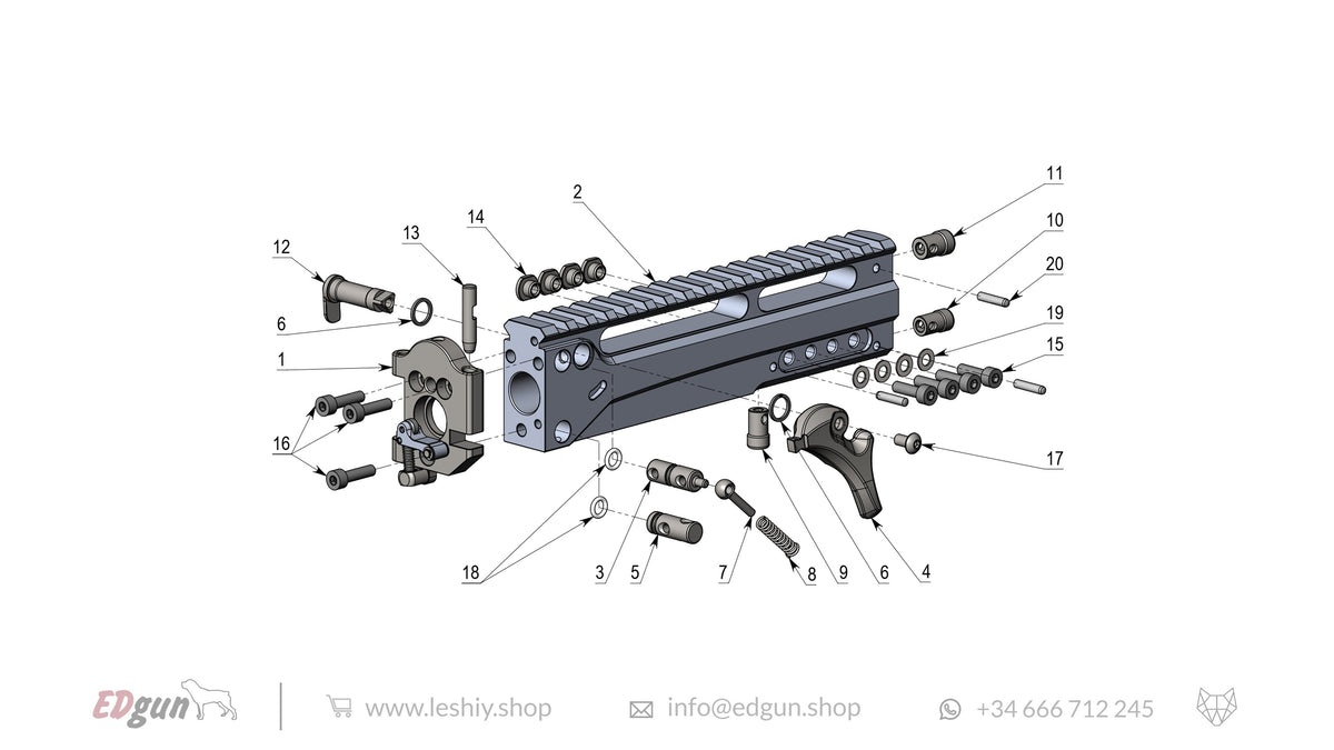 Leshiy 2 Spare Parts: Receiver LSA241000 Diagram