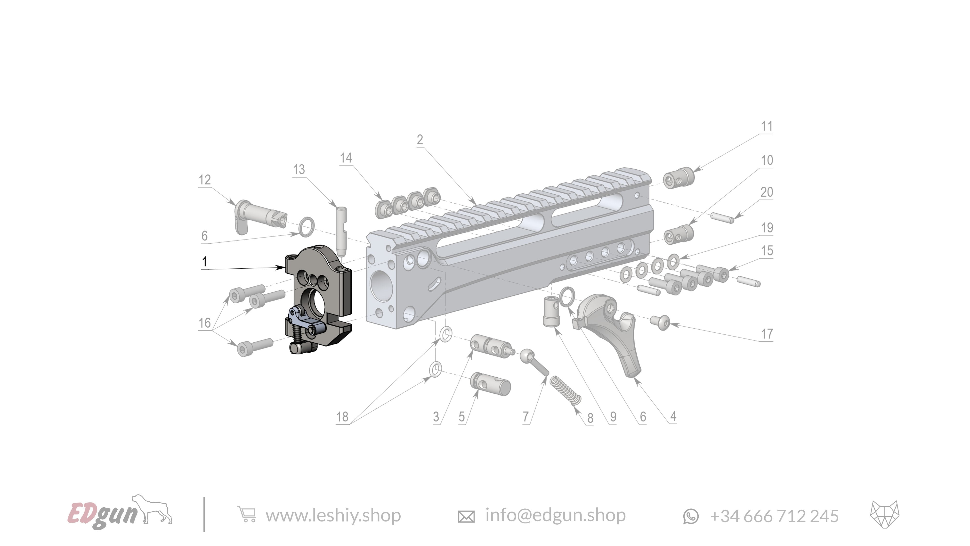 Leshiy 2 Spare Parts: Receiver LSA241000 Diagram