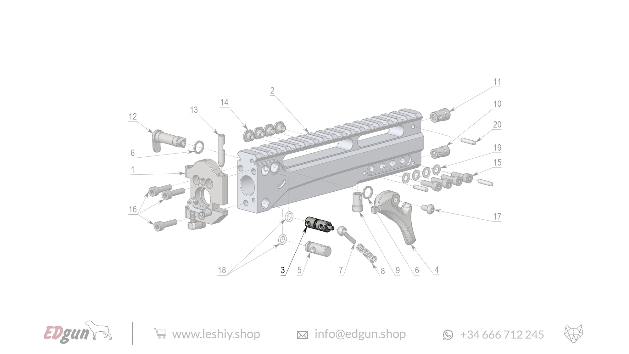 Leshiy 2 Spare Parts: Receiver LSA241000 Diagram