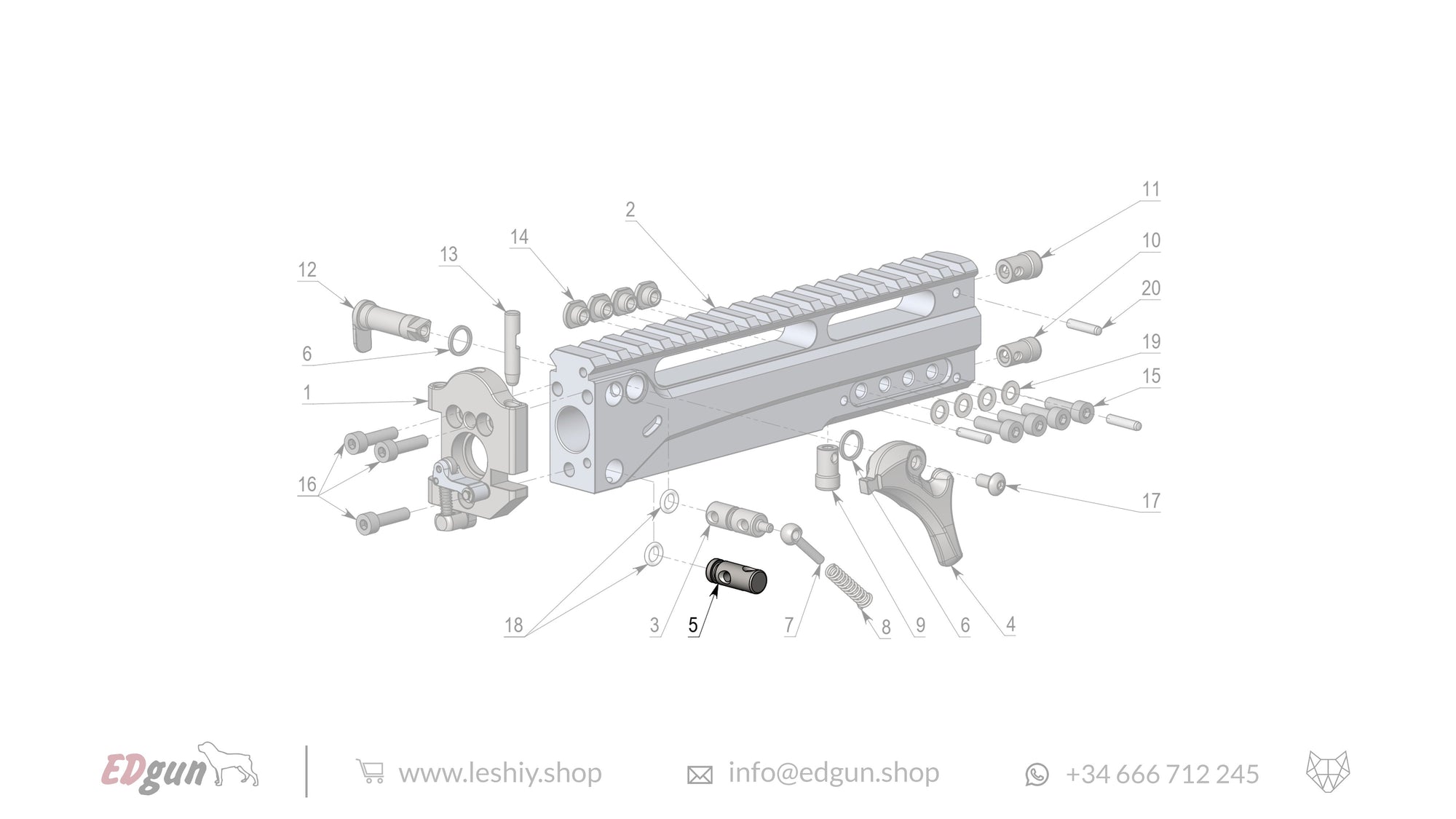 Leshiy 2 Spare Parts: Receiver LSA241000 Diagram