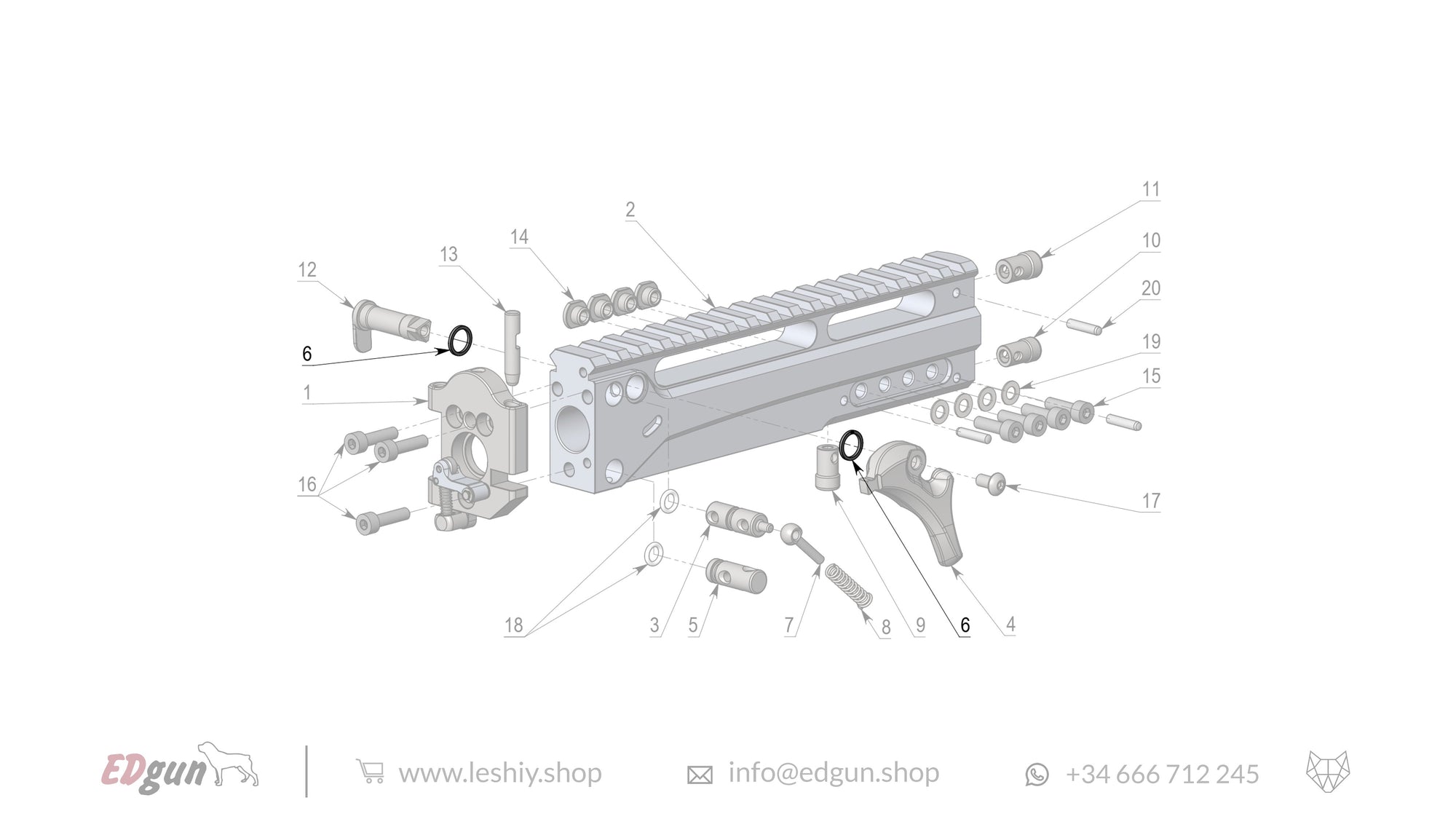 Leshiy 2 Spare Parts: Receiver LSA241000 Diagram