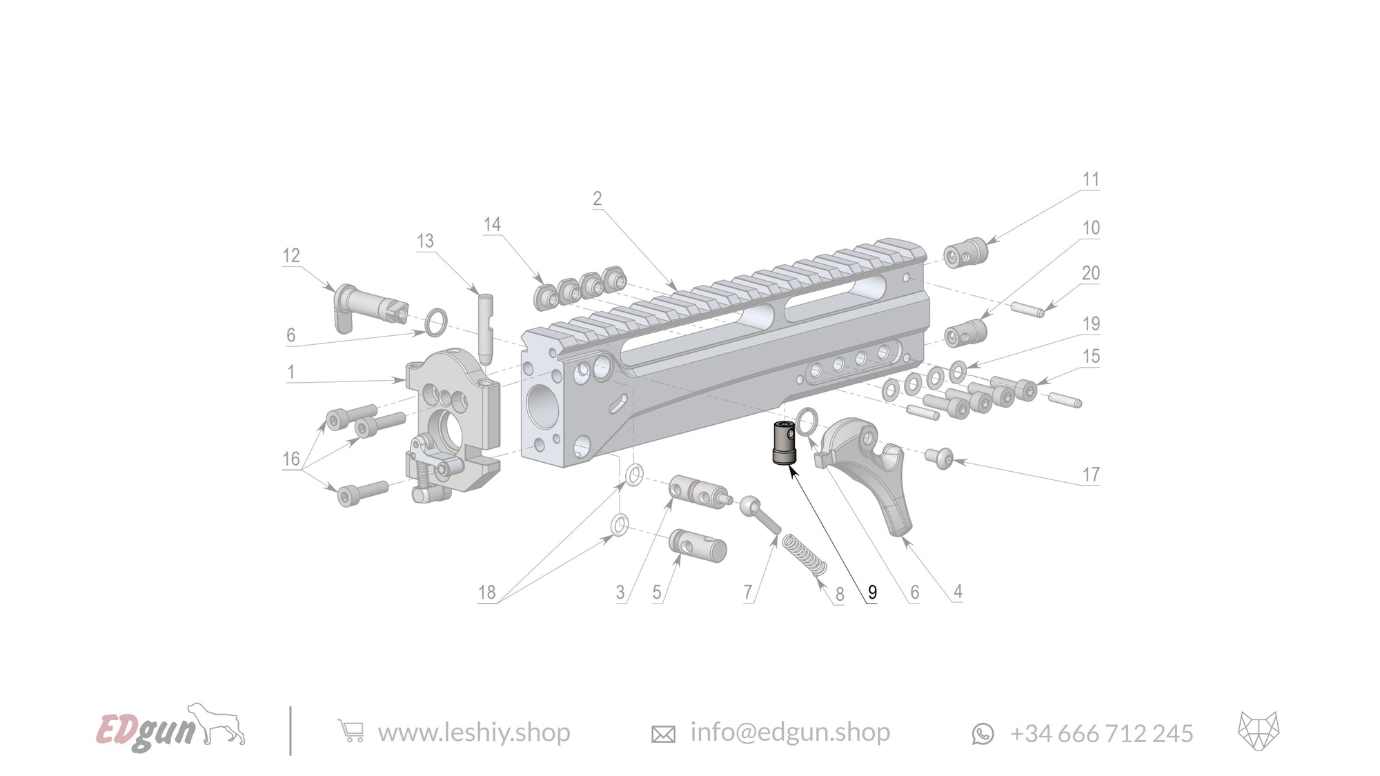 Leshiy 2 Spare Parts: Receiver LSA241000 Diagram