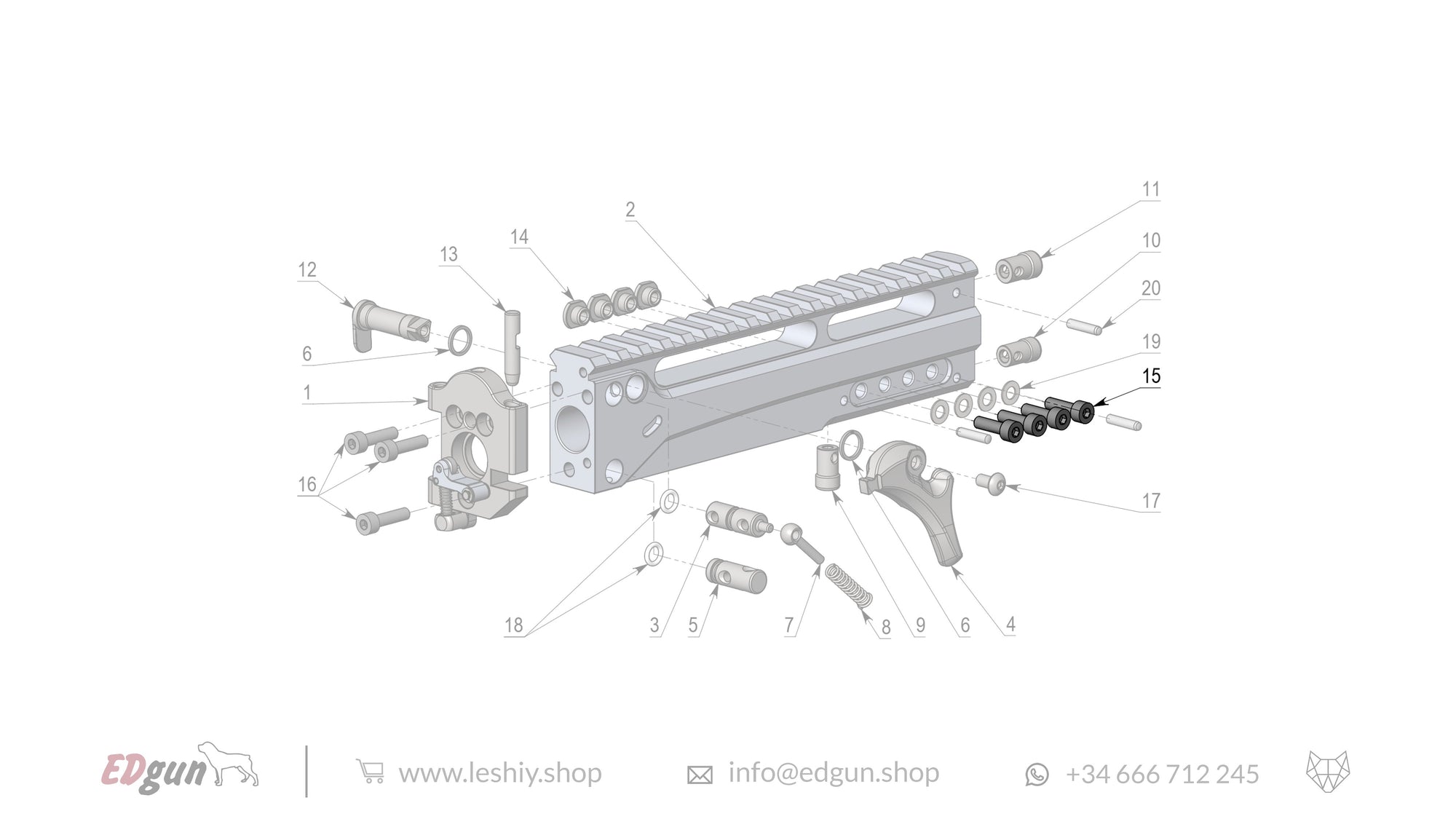 Leshiy 2 Spare Parts: Receiver LSA241000 Diagram